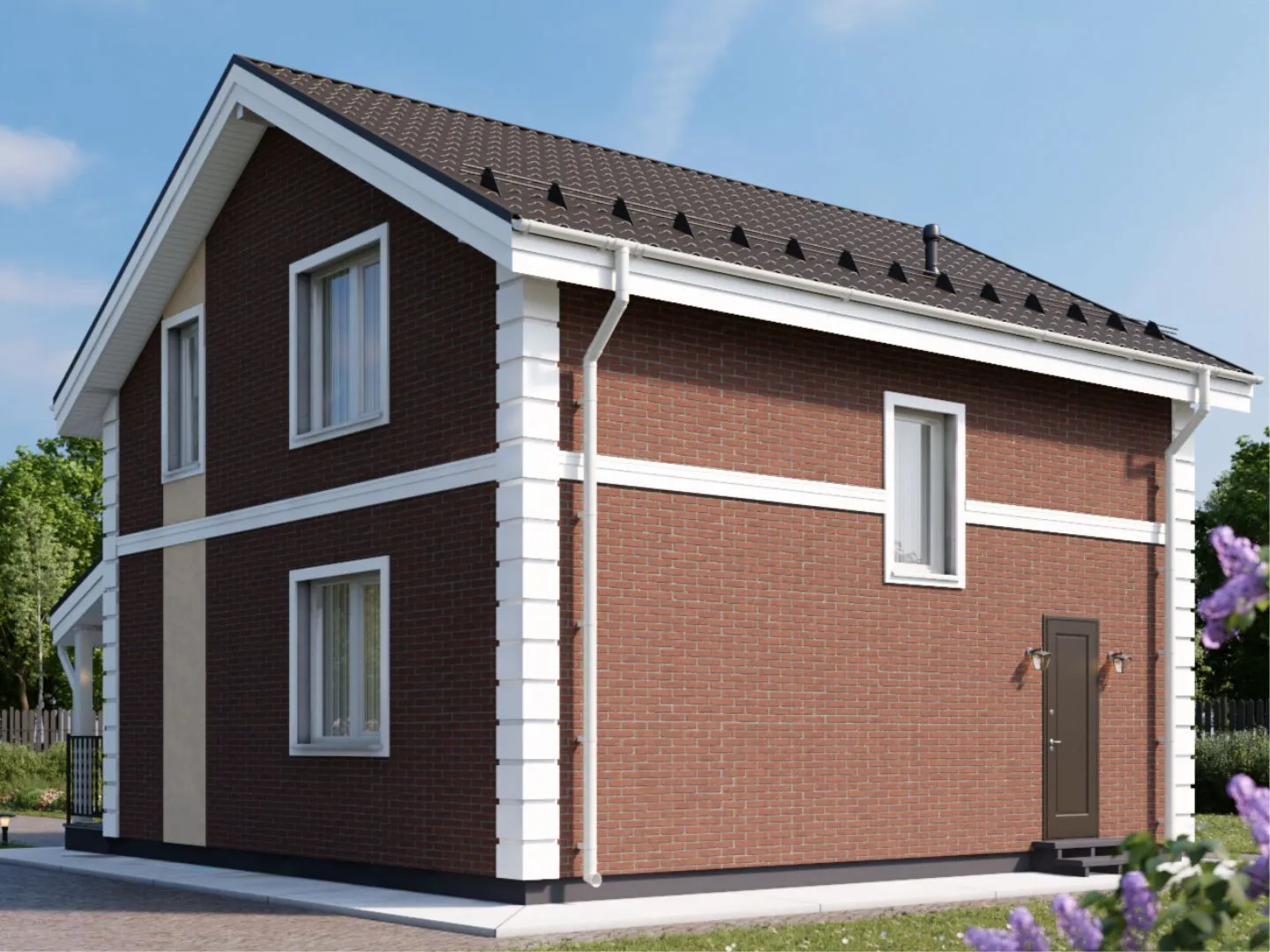 Дом с мансардным этажом 