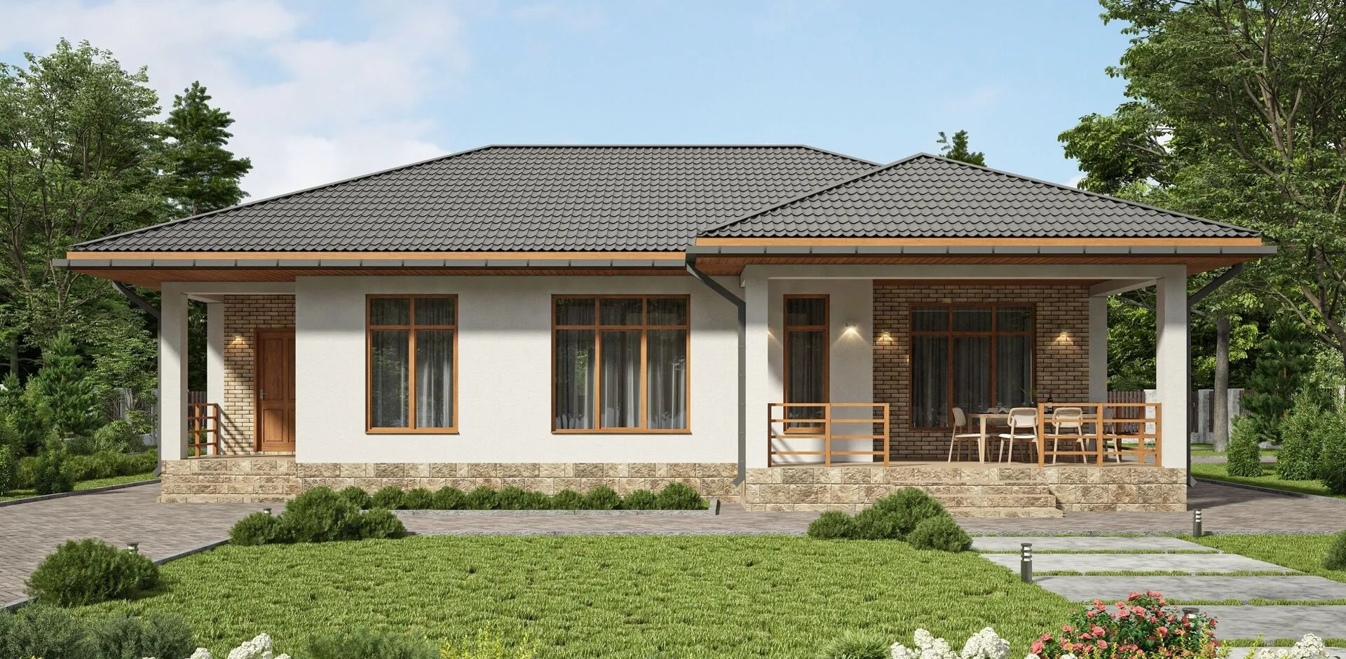 Проект одноэтажного дома 