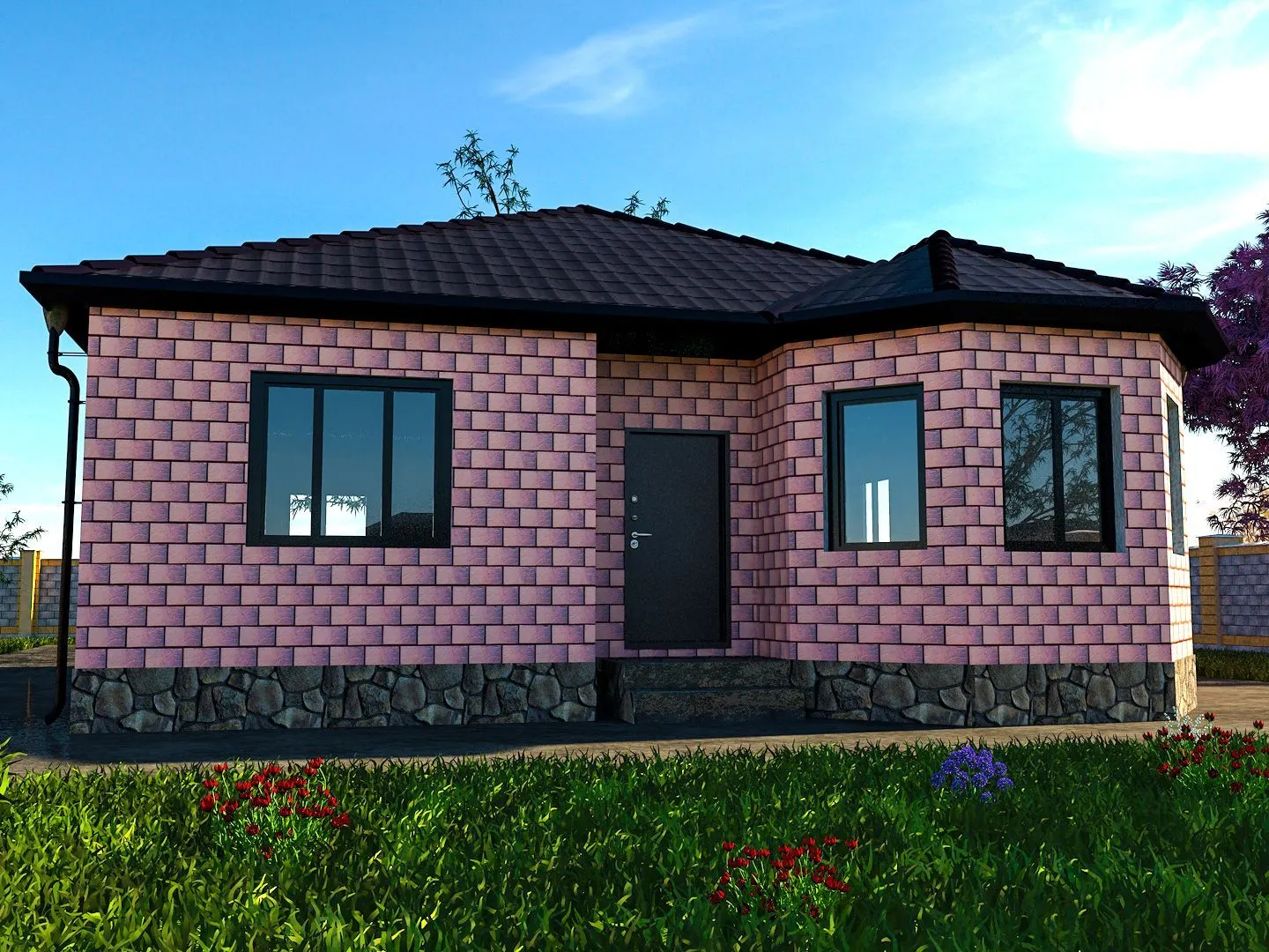 Одноэтажный дом Classic-W-95