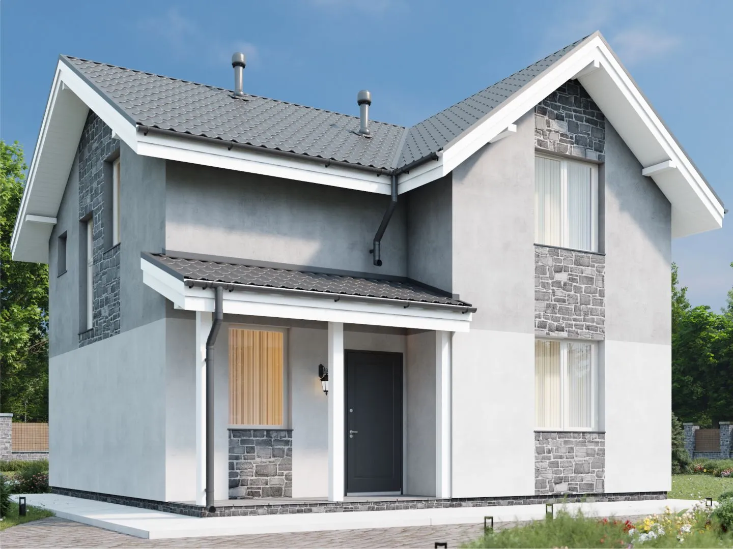 Дом с мансардным этажом 