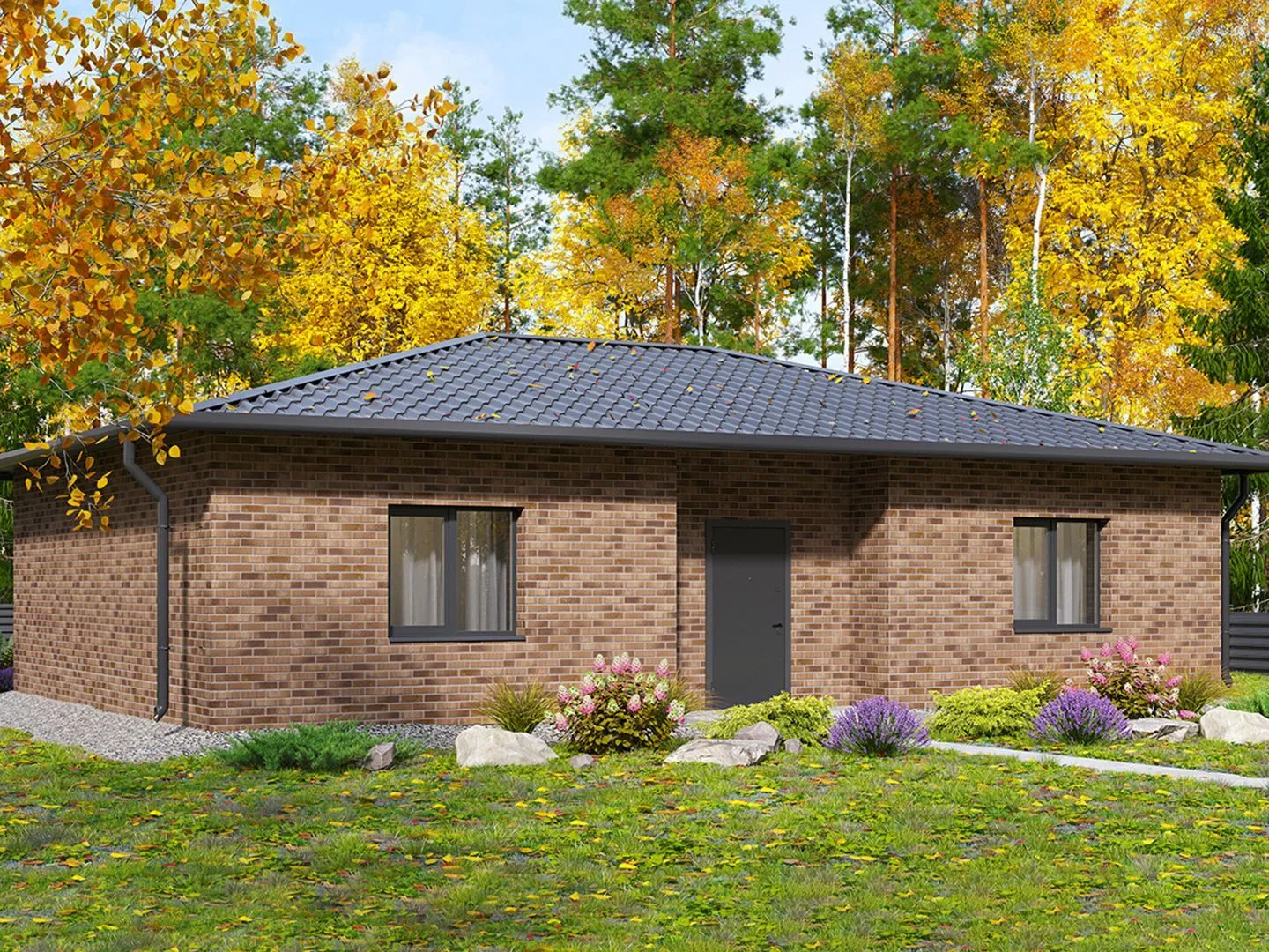 Каменный дом по проекту Марсель 95