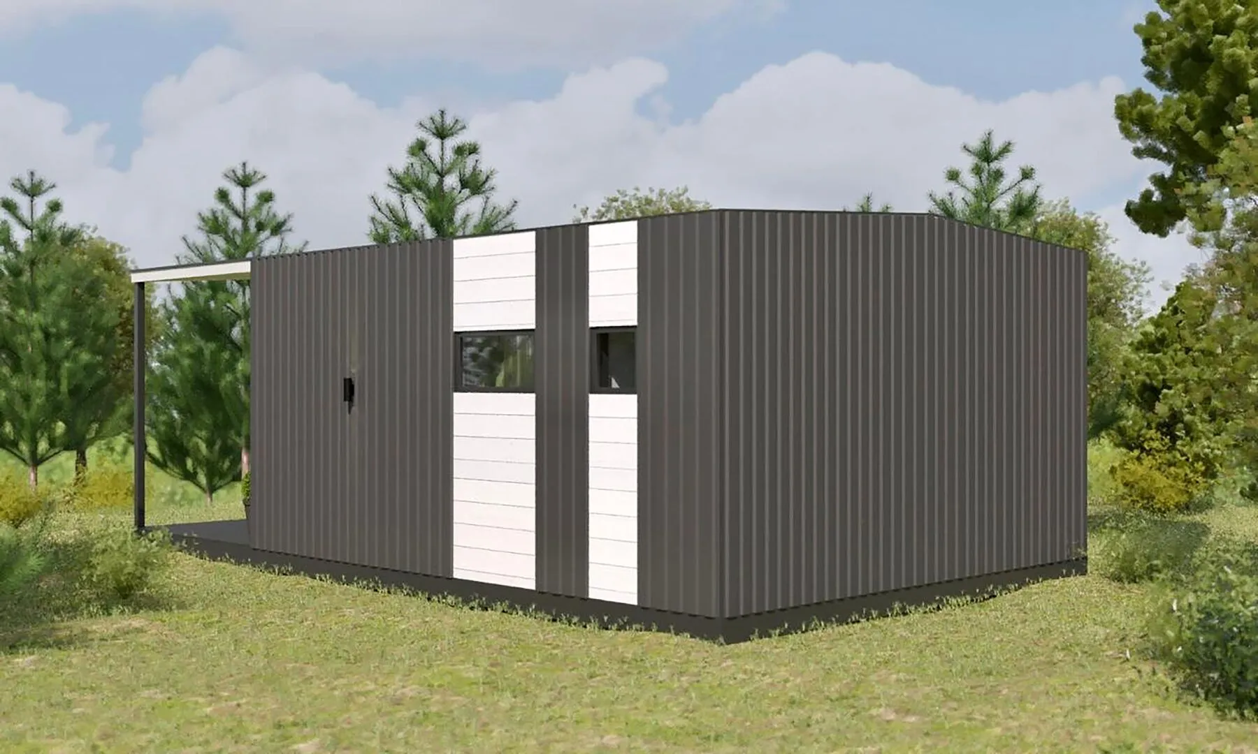 Проект Модульный дом 42 м2 с террасой