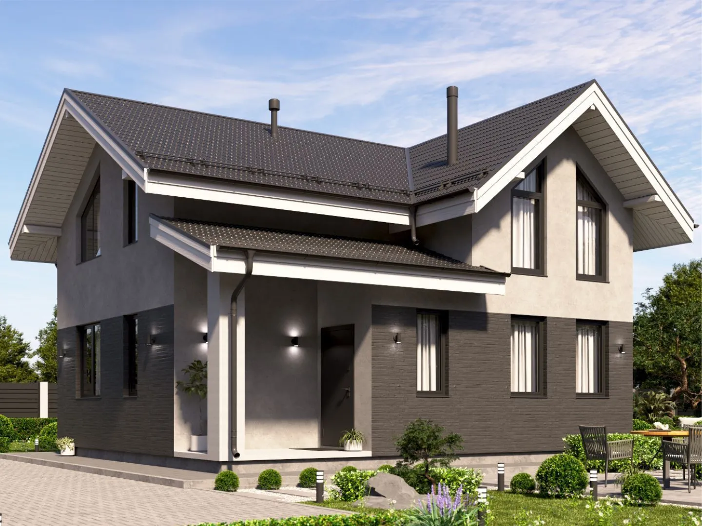 Дом с мансардным этажом 