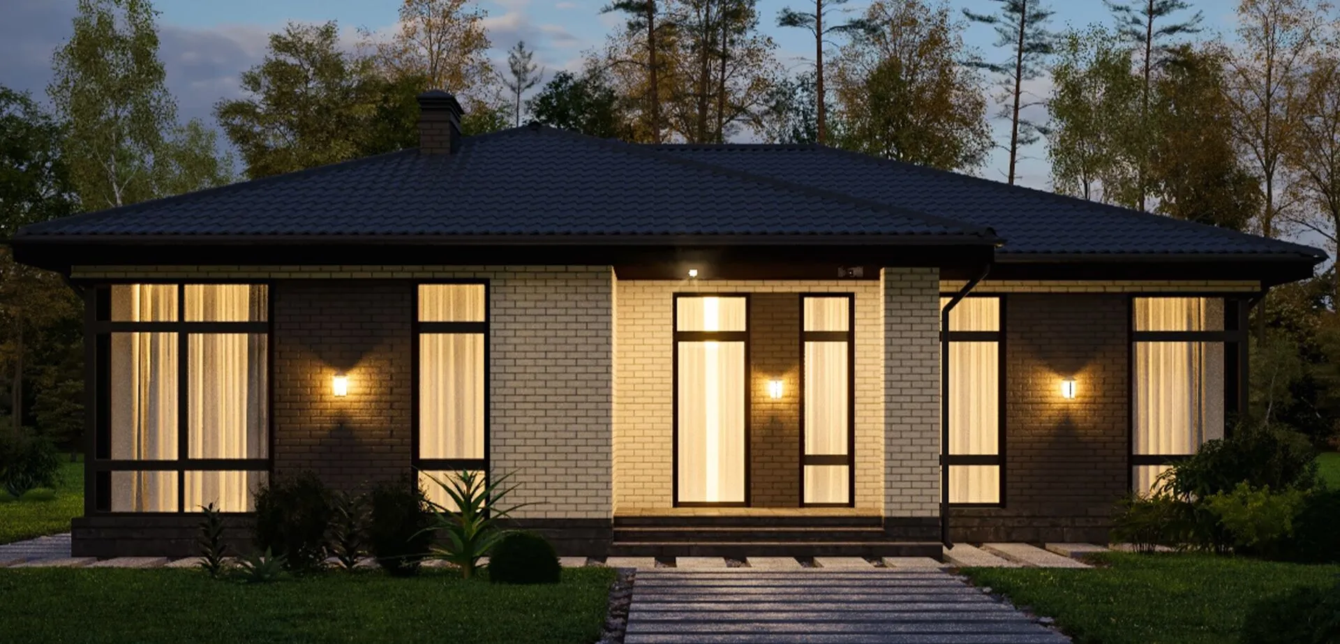 Одноэтажный дом БРАИТ-86