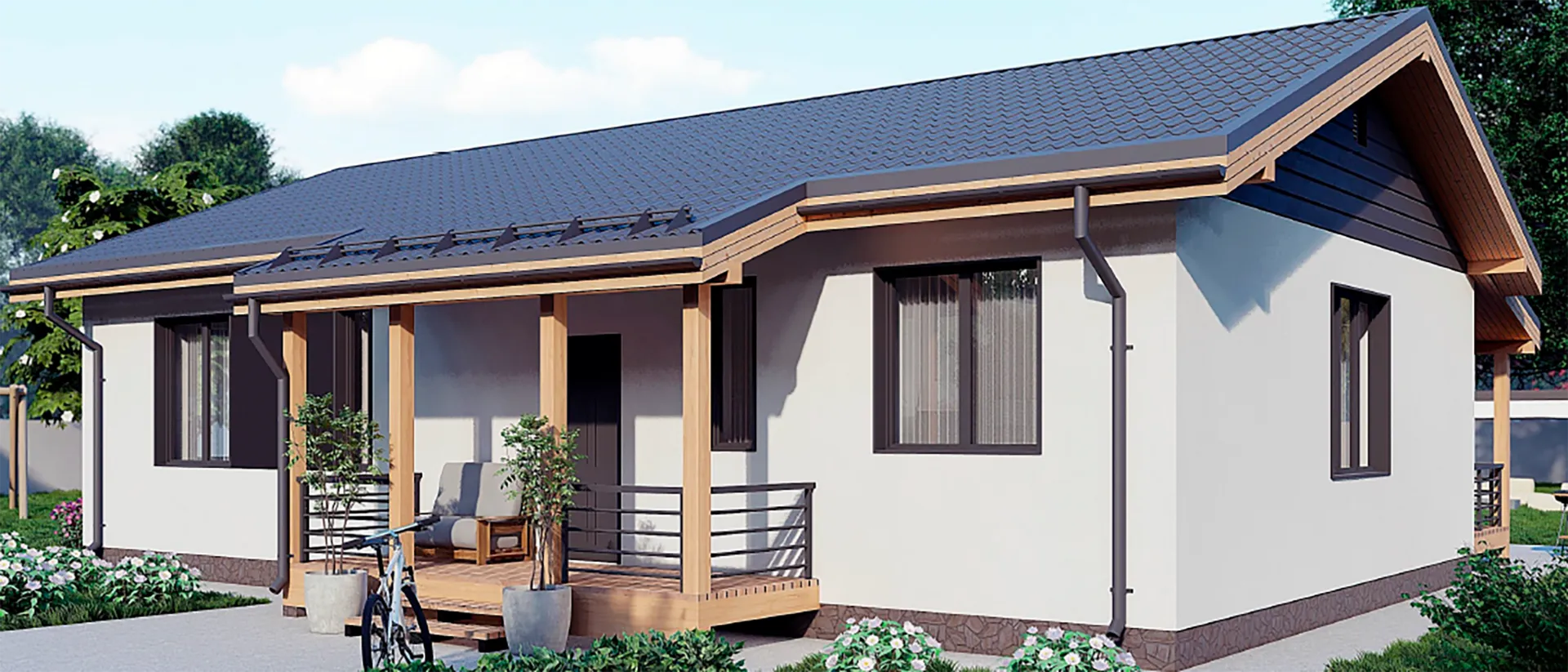 Одноэтажный дом АС-2438