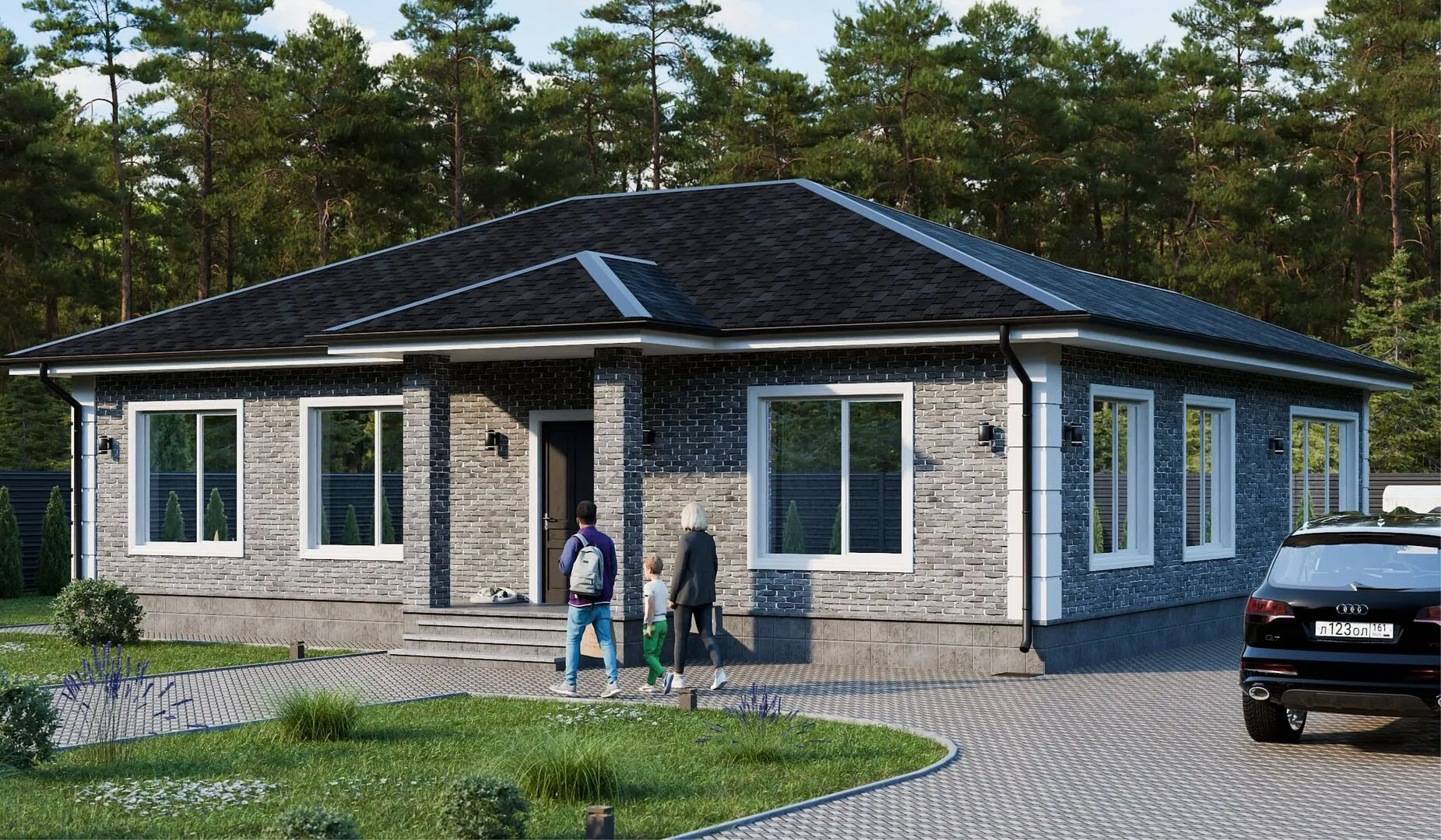 Одноэтажный дом Проект 3Р-П