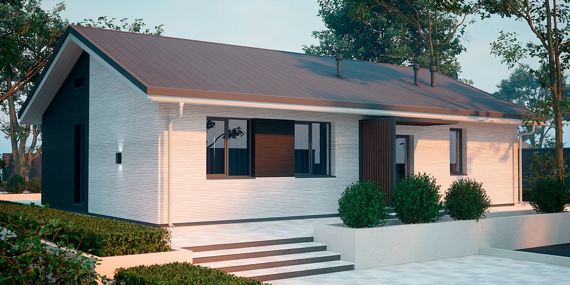 Одноэтажный дом СКАЙ-105