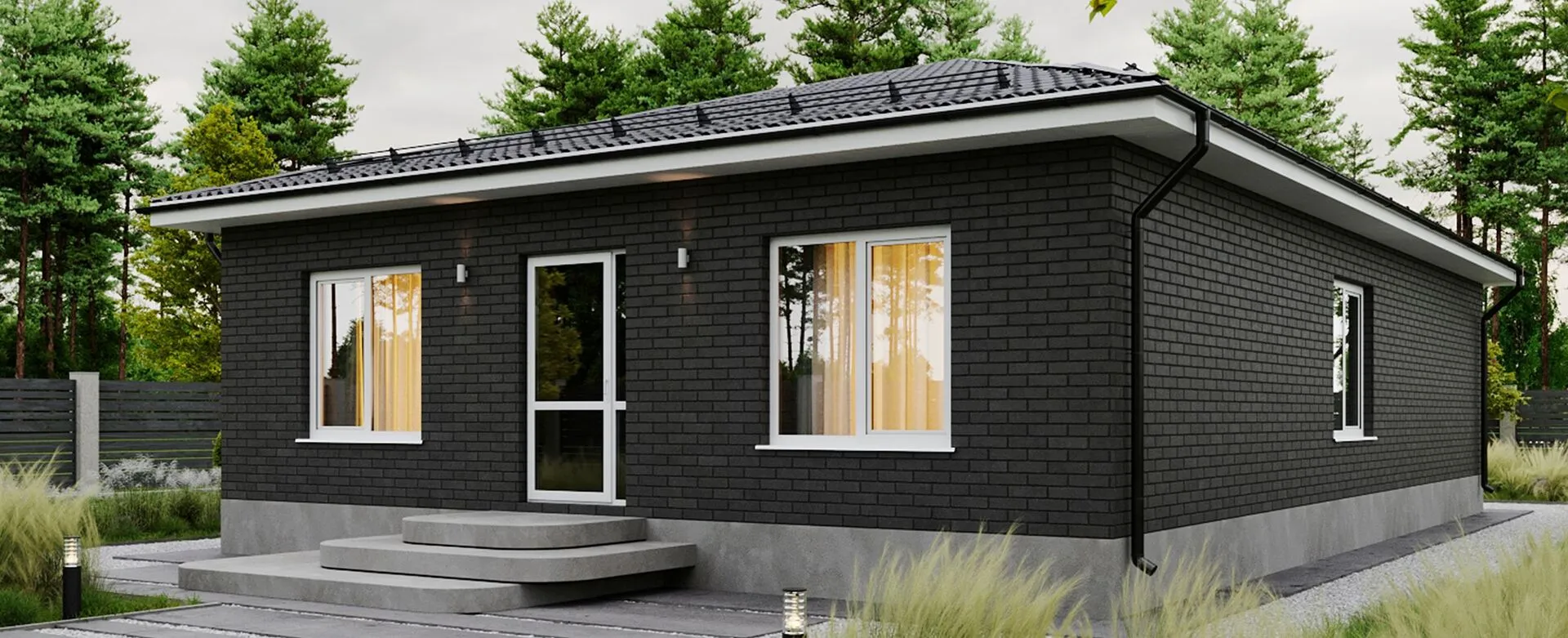 Одноэтажный дом ОБТ103