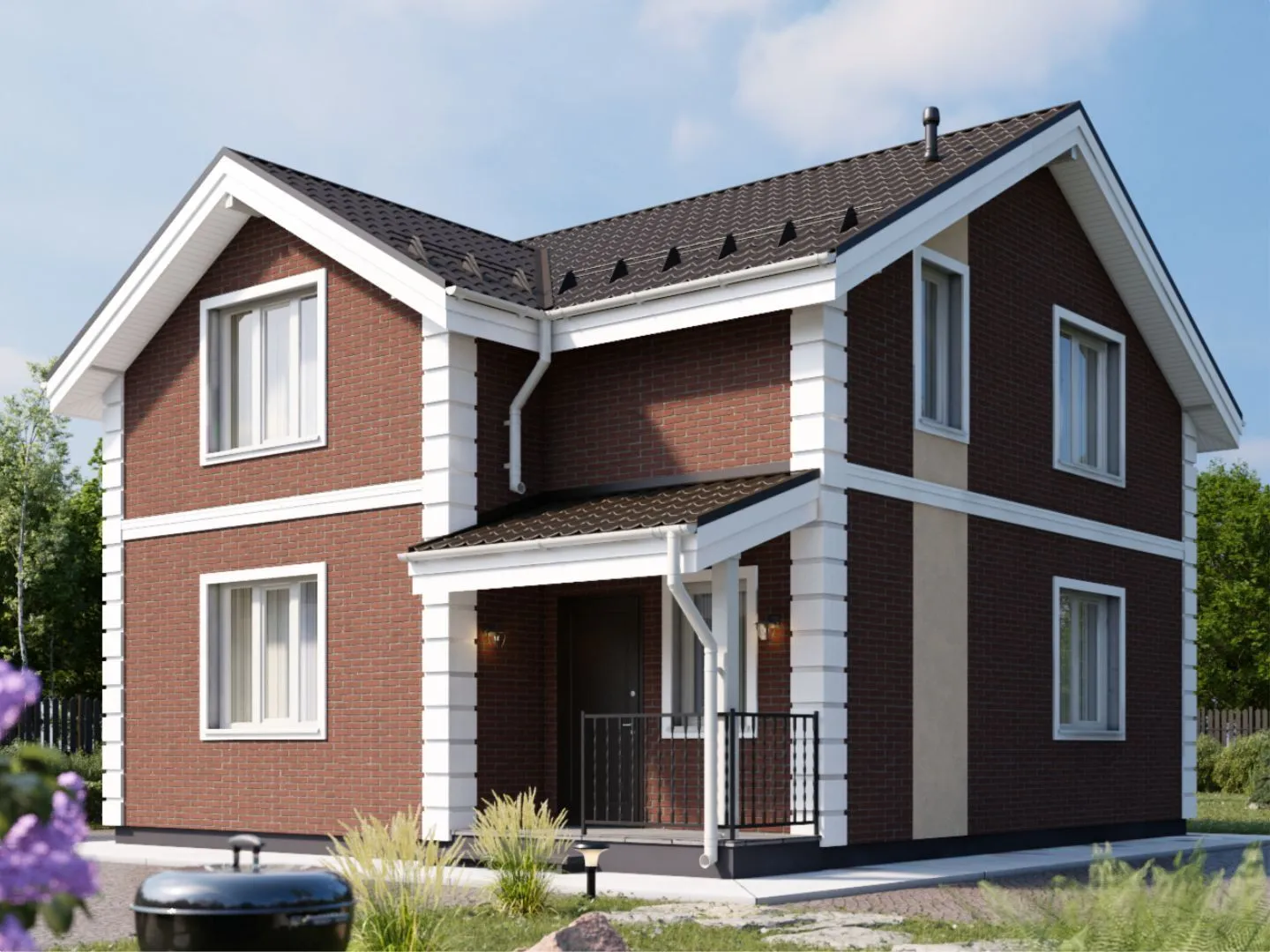 Дом с мансардным этажом 