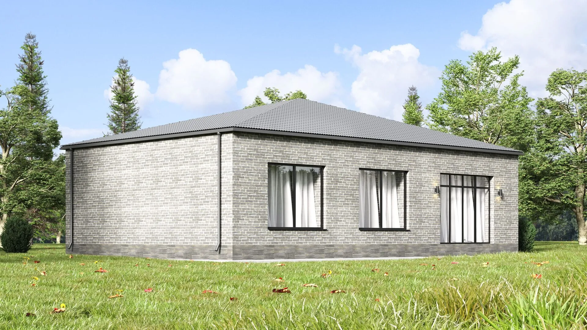 Индивидуальный жилой дом площадью 107 м2