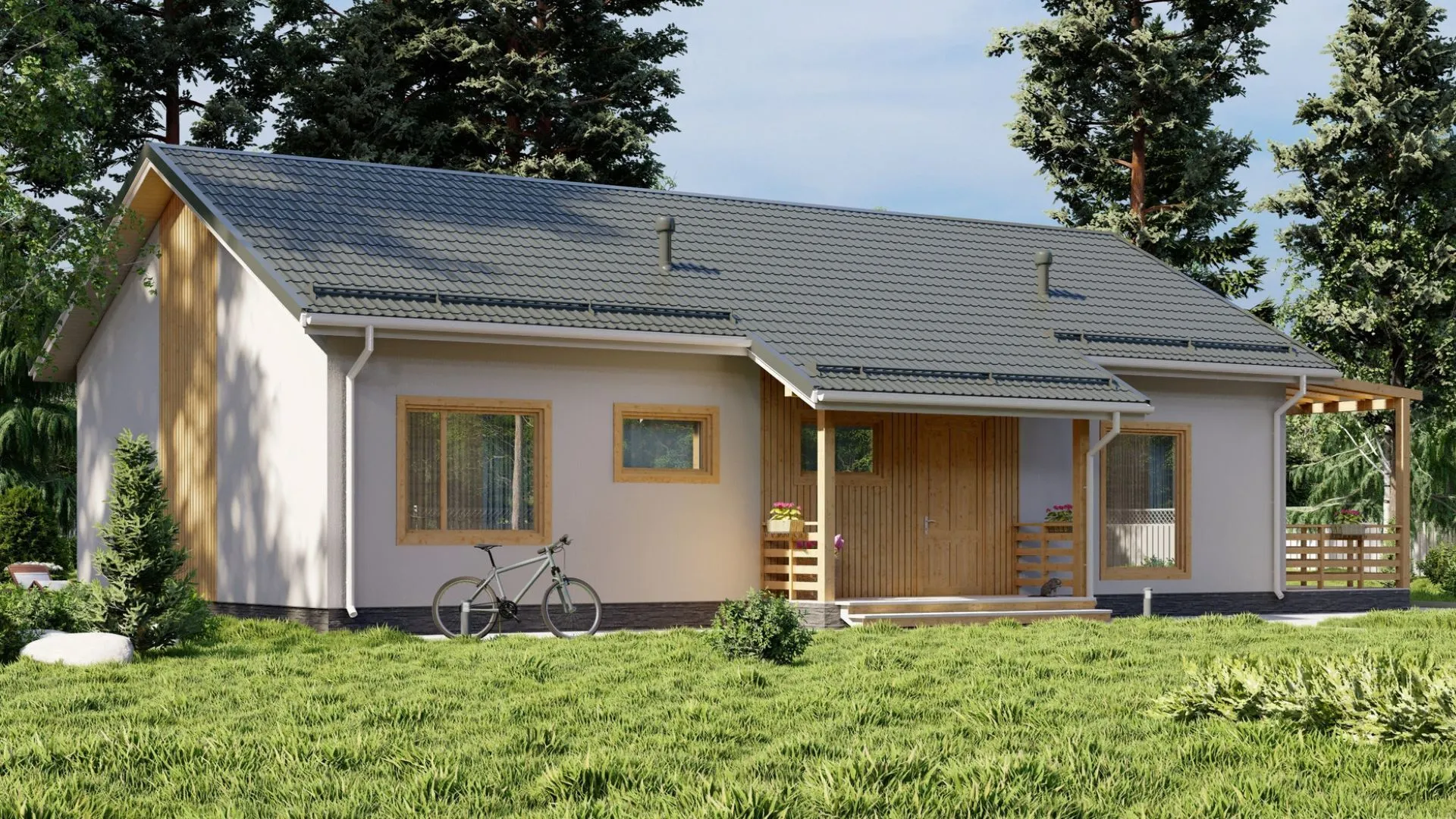 Одноэтажный дом из газобетона 3-1