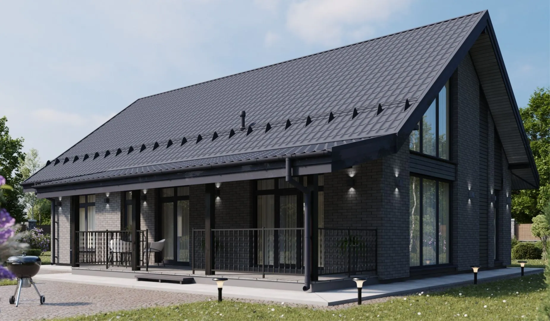 Дом с мансардным этажом 