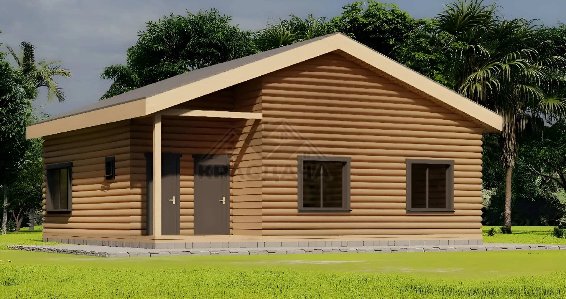 Дом 9х10 из бруса 180 ИП-5