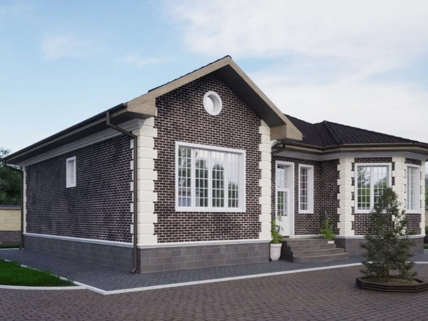 Одноэтажный Дом (ТРИО) 12,9х14,1 141,9м2