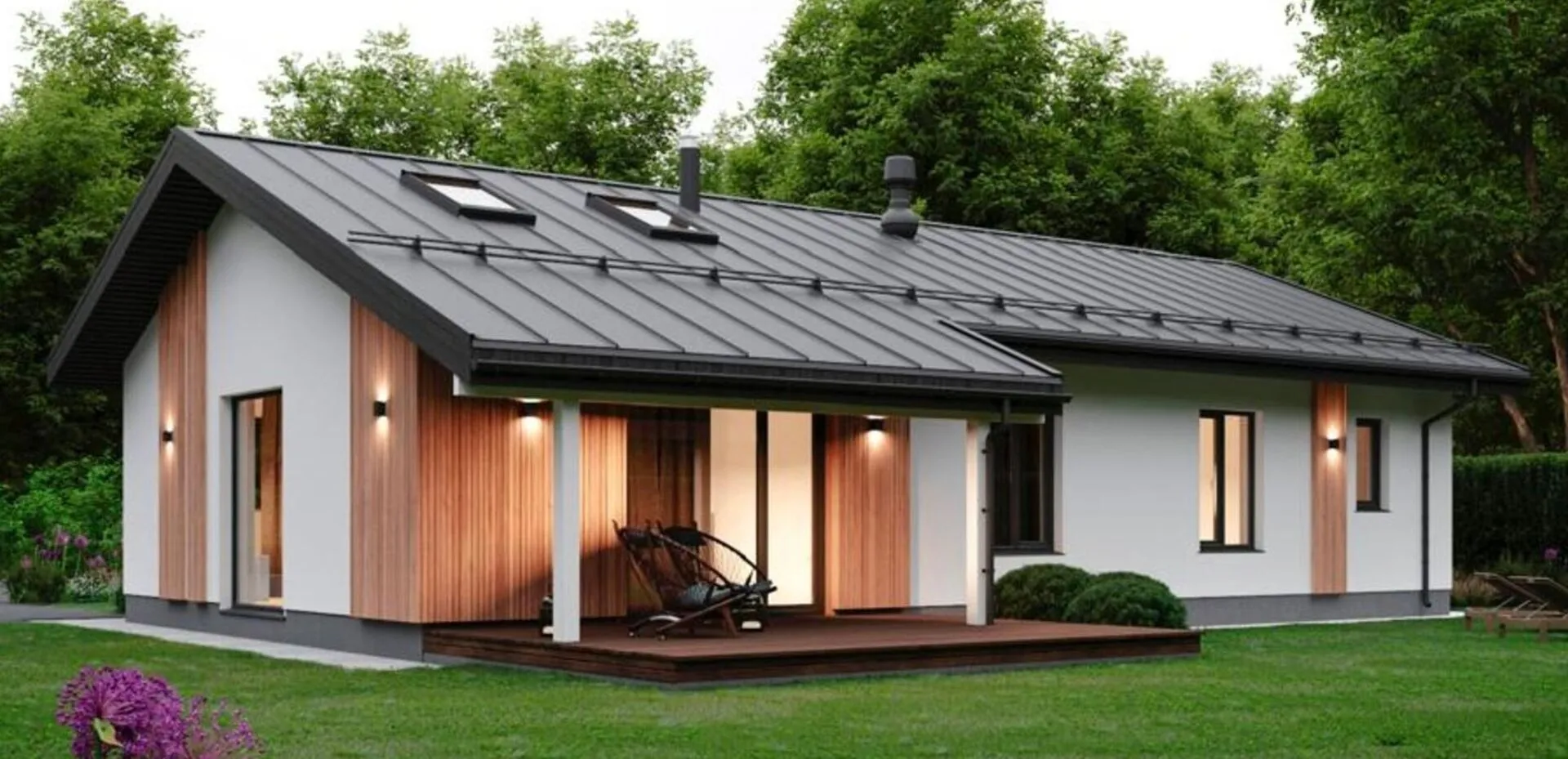 Проект Одноэтажный дом в Скандинавском стиле РК-120