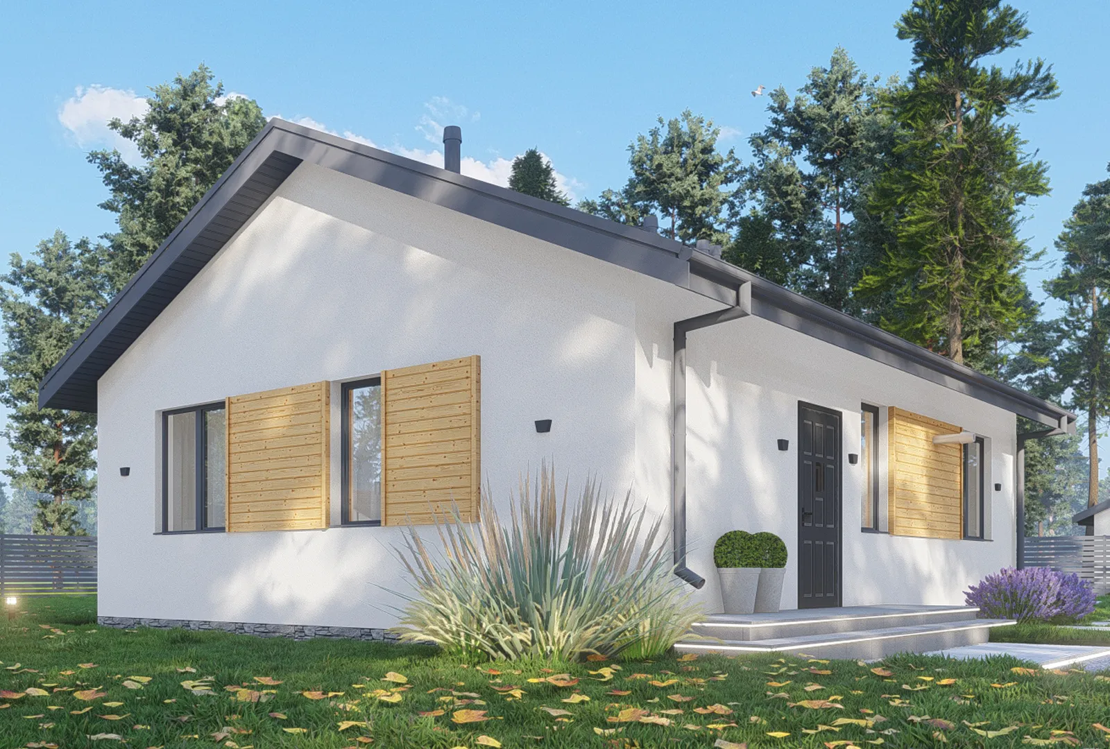 Одноэтажный дом с двойным светом Тульс 67