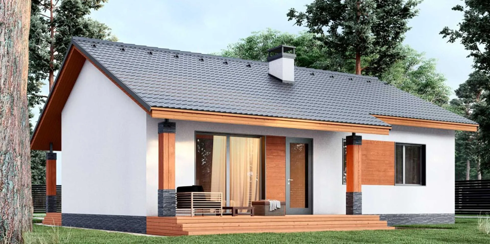 Дом Дарли с террасой