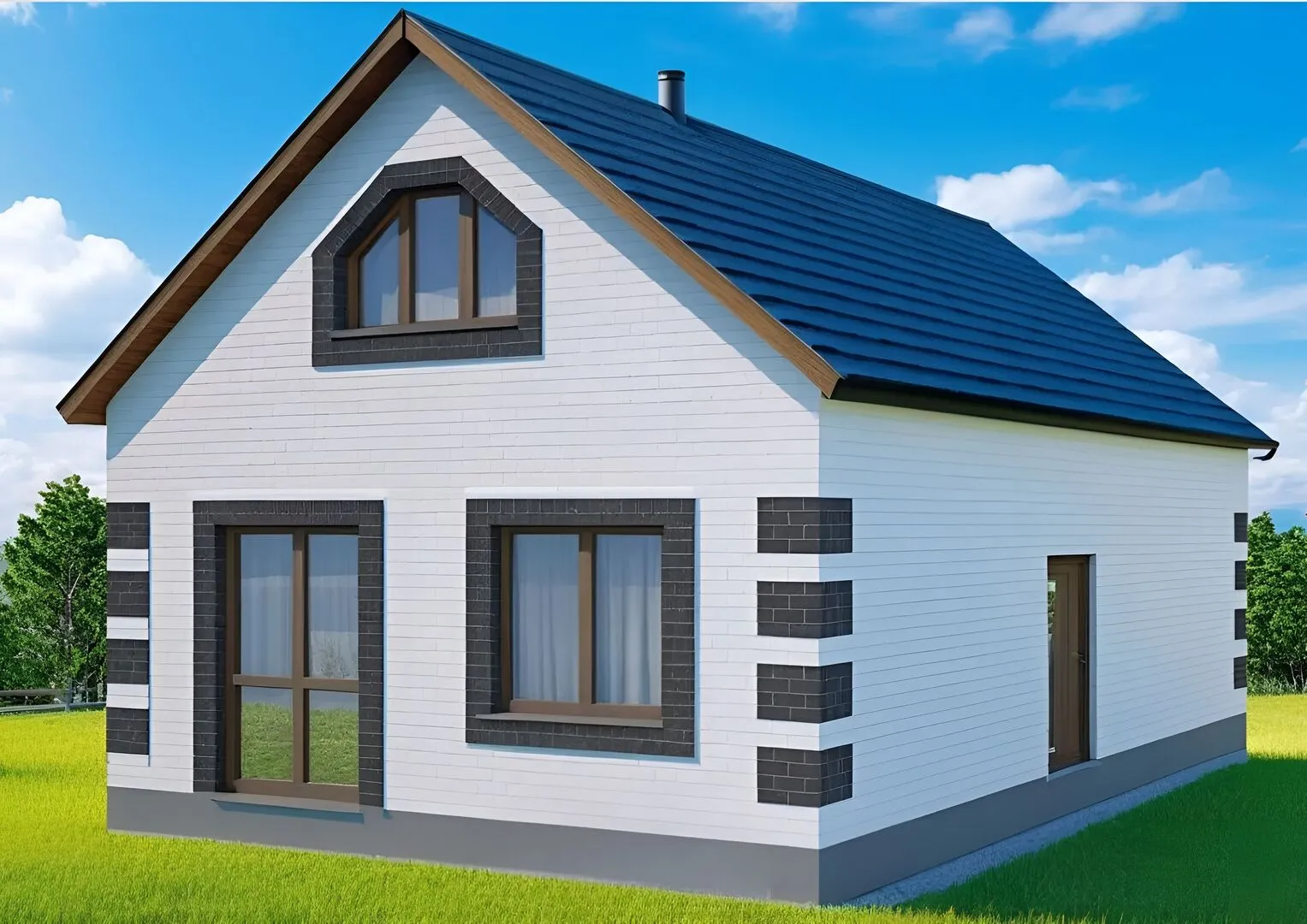 Дом с Мансардным этажом 104 кв.м