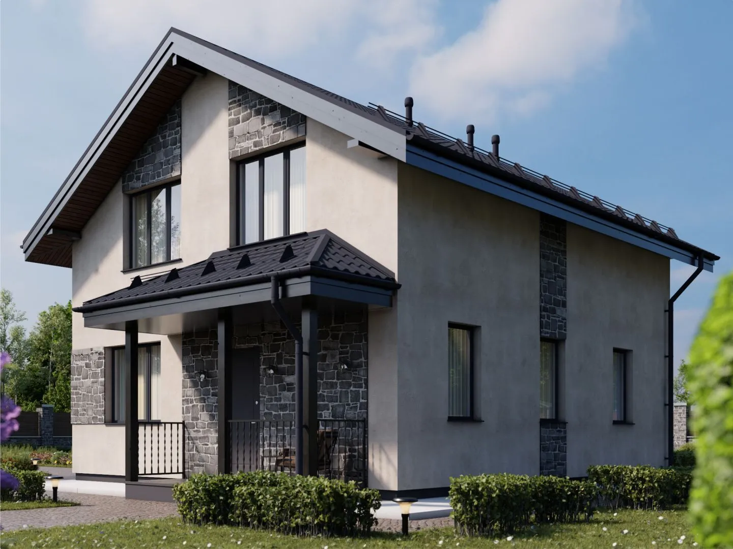 Дом с мансардным этажом 