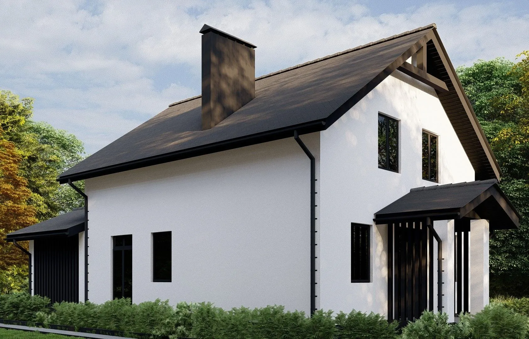 Мансардный дом Л-155