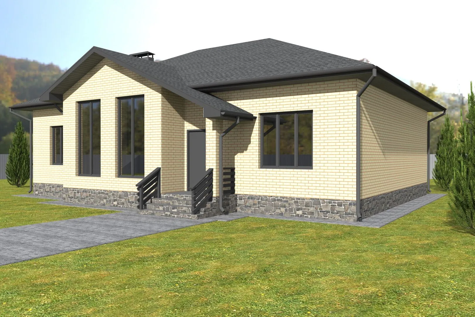 Одноэтажный дом ИП24-123