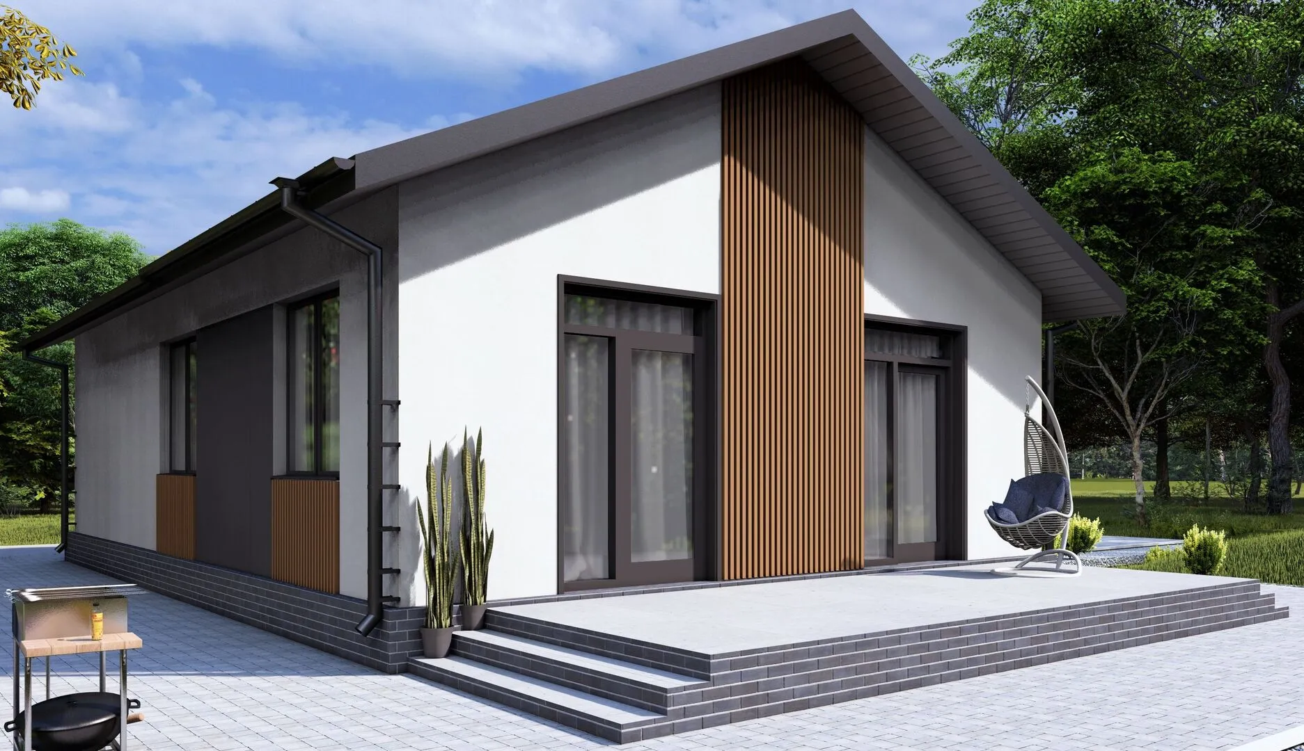 Одноэтажный дом 