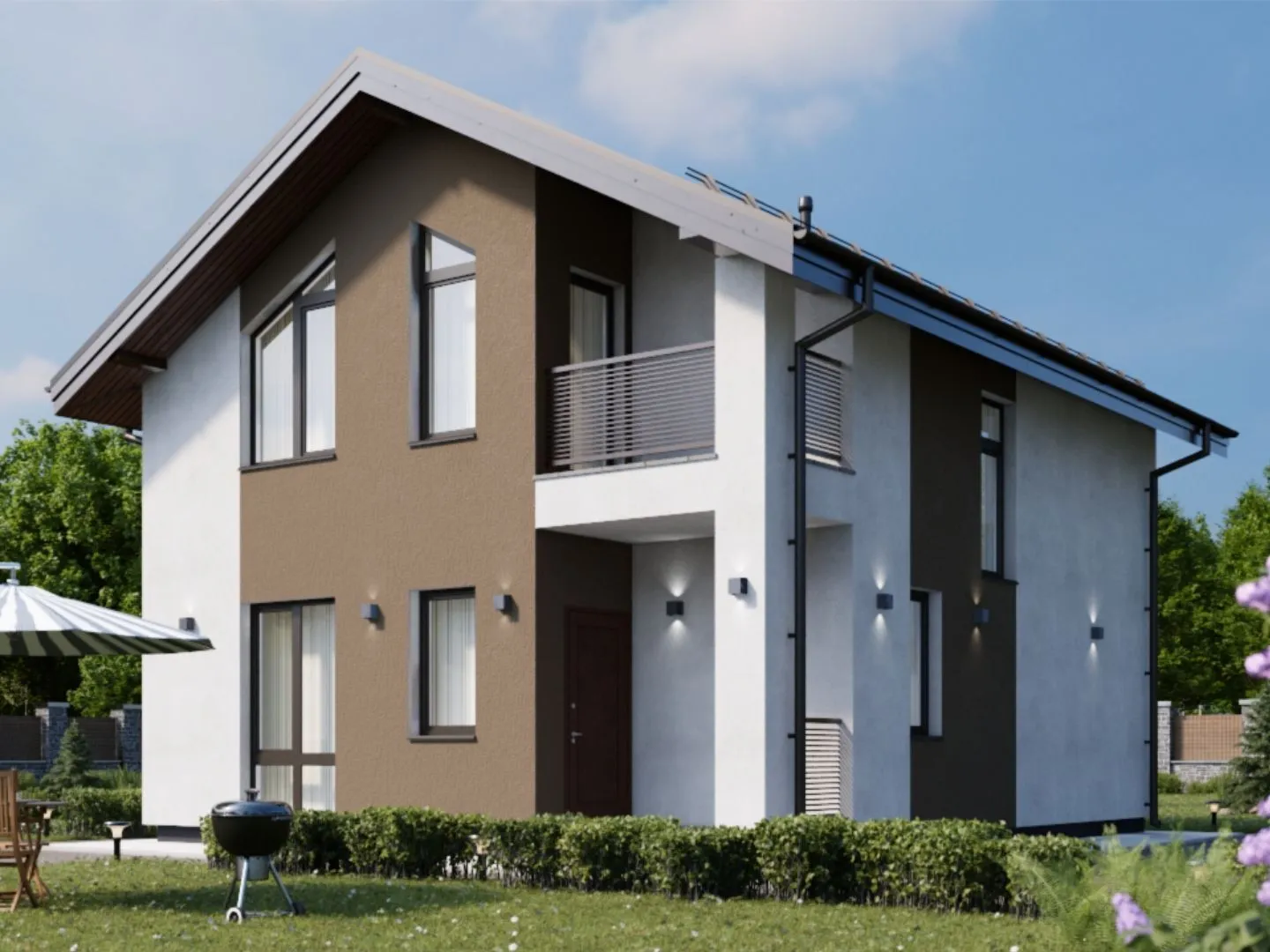 Дом с мансардным этажом 