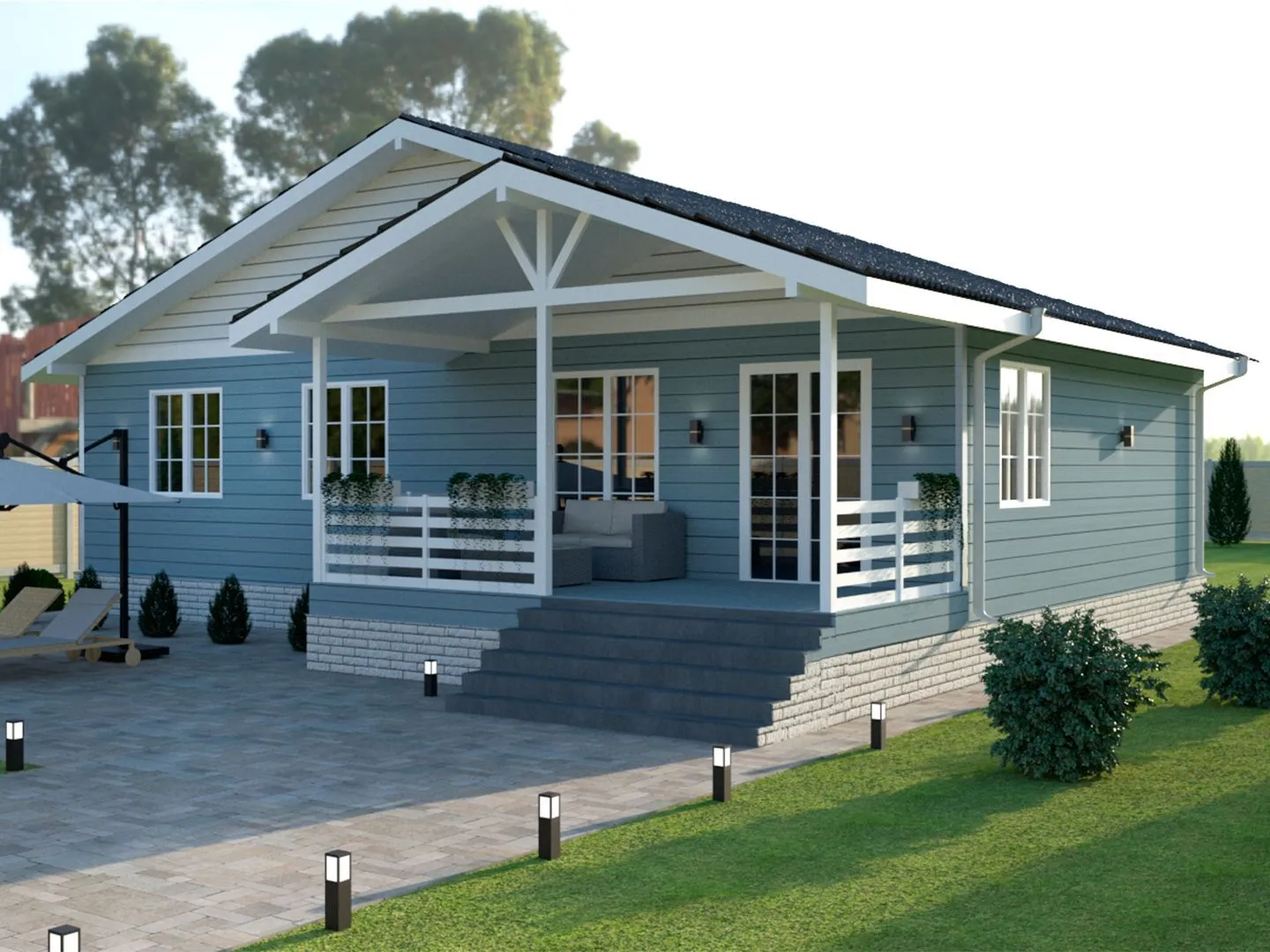 Одноэтажный дом Хим