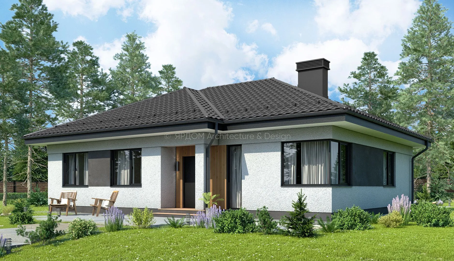 Одноэтажный дом Light-124