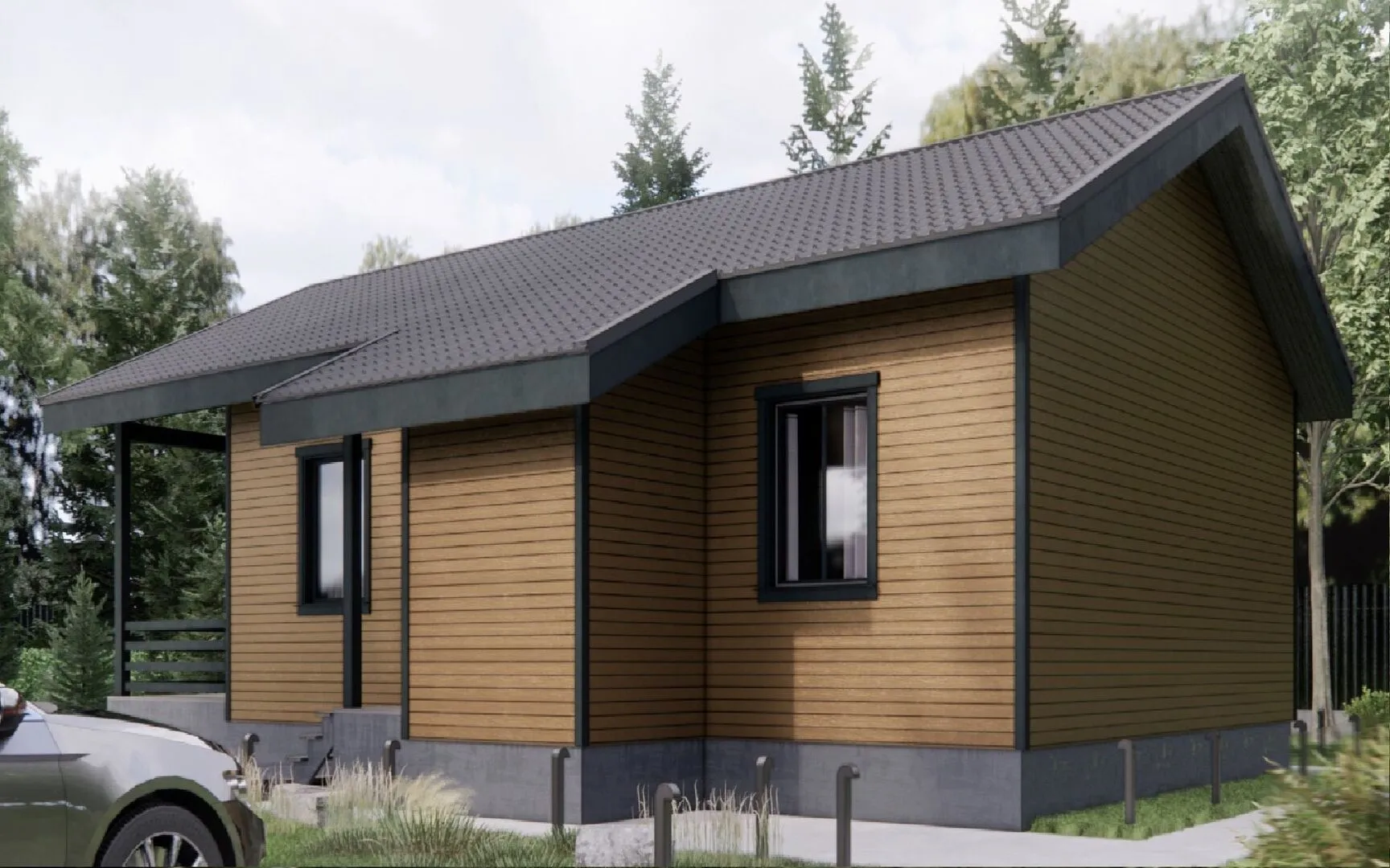 Одноэтажный дом СКАНДИ - 232