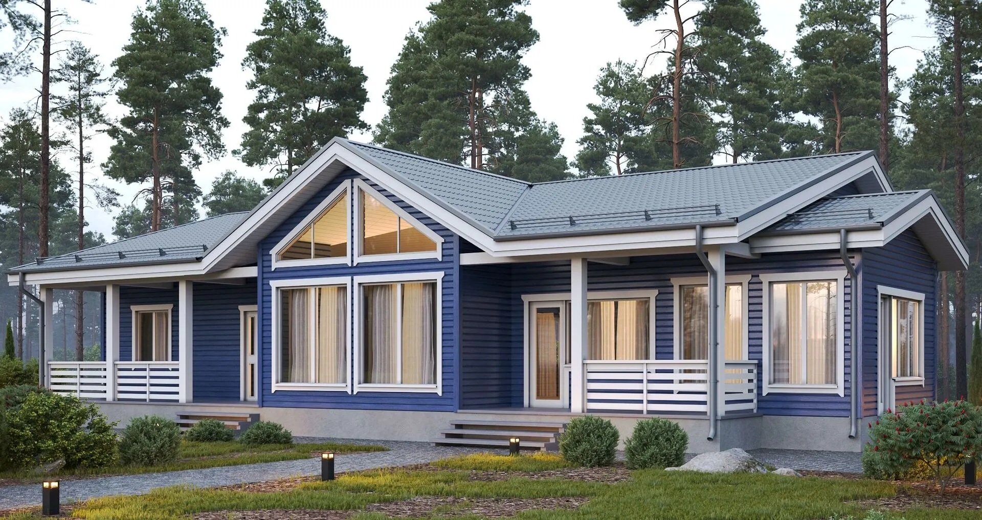 Одноэтажный каркасный дом КД-1