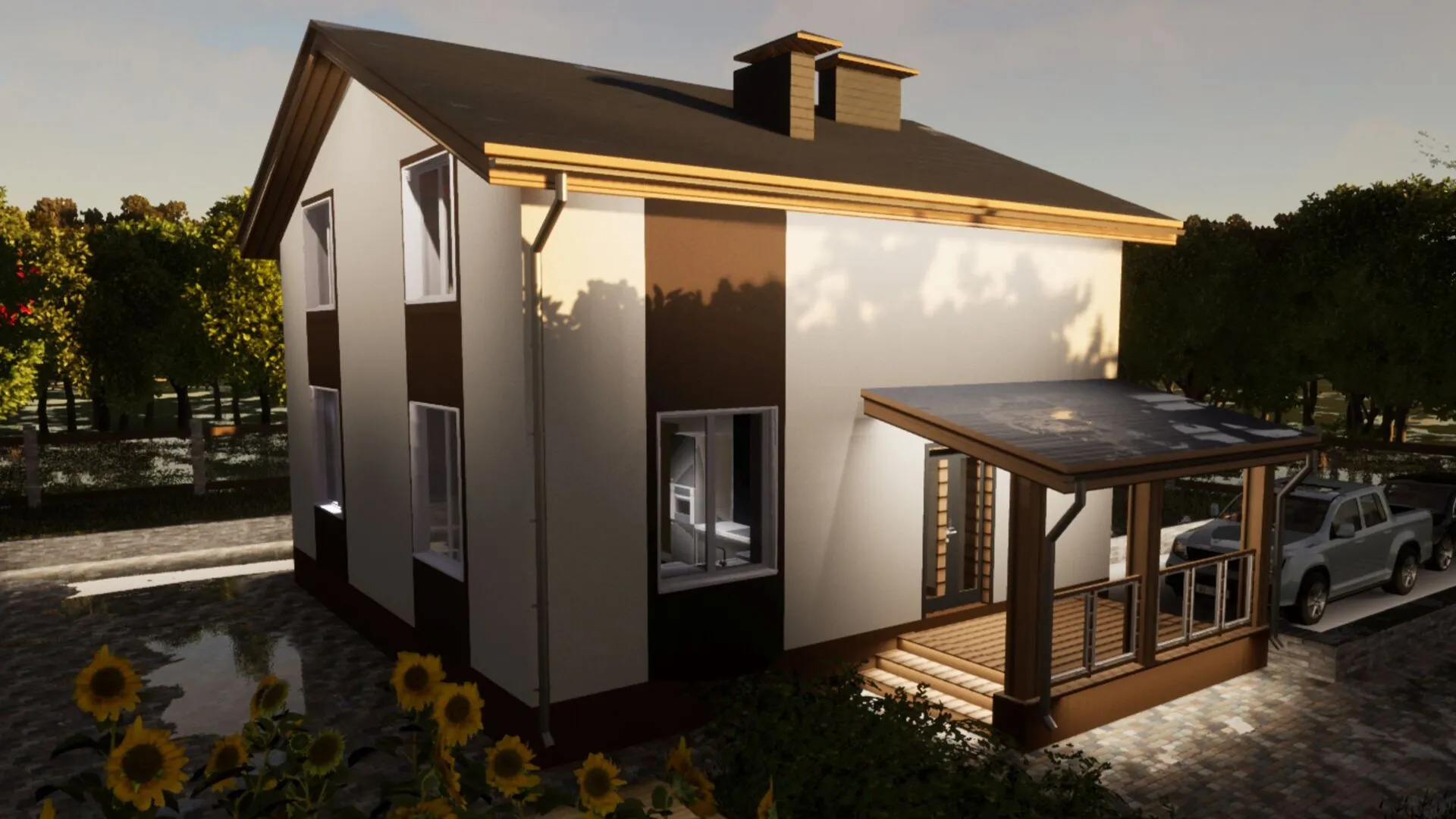 Двухэтажный дом Beige Г-5