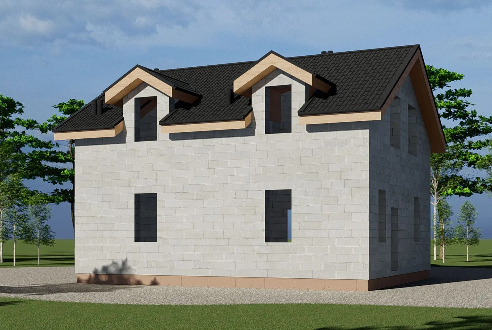 Дом с мансардным этажом ГББ-1