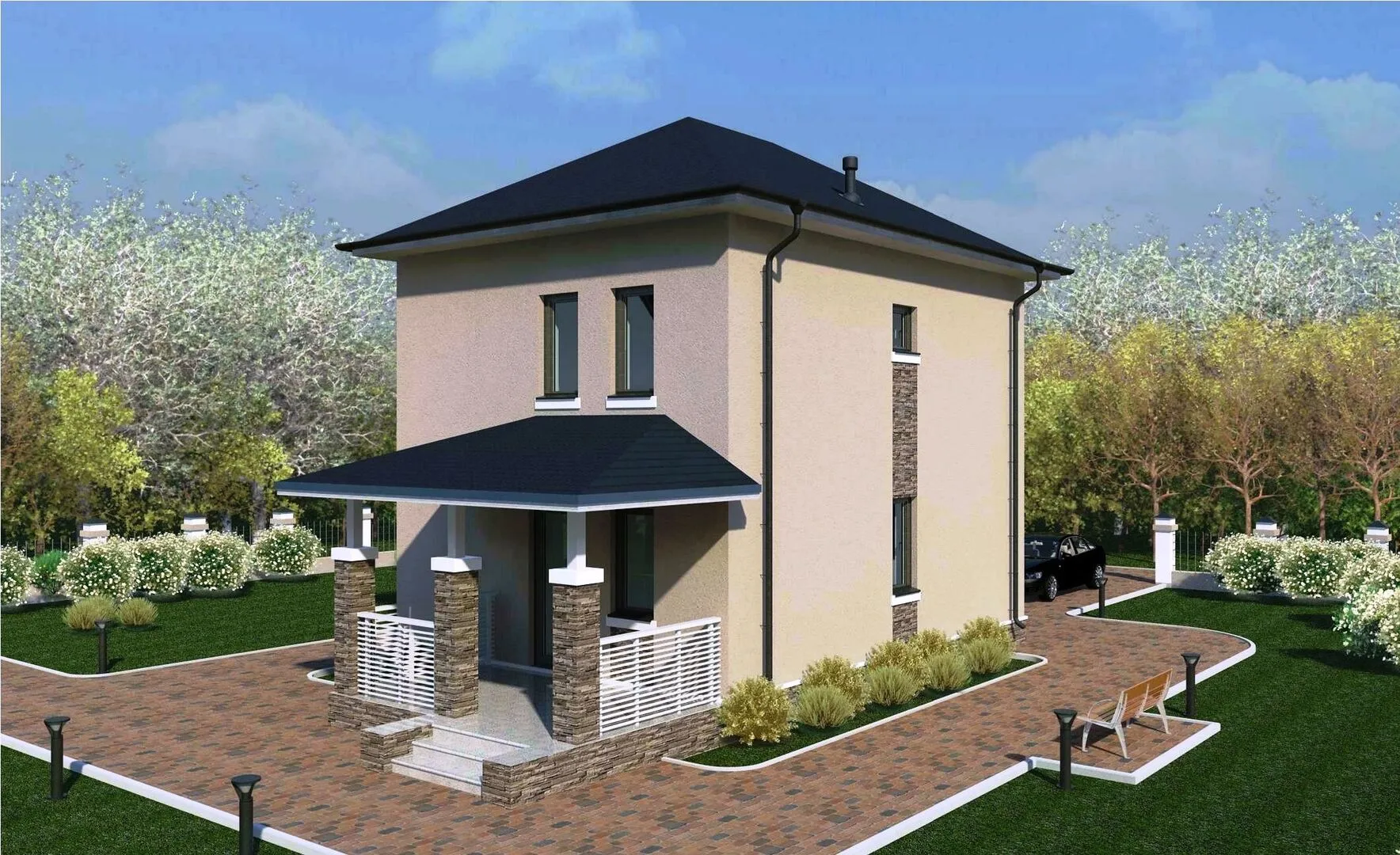 Двухэтажный дом ЦН-123