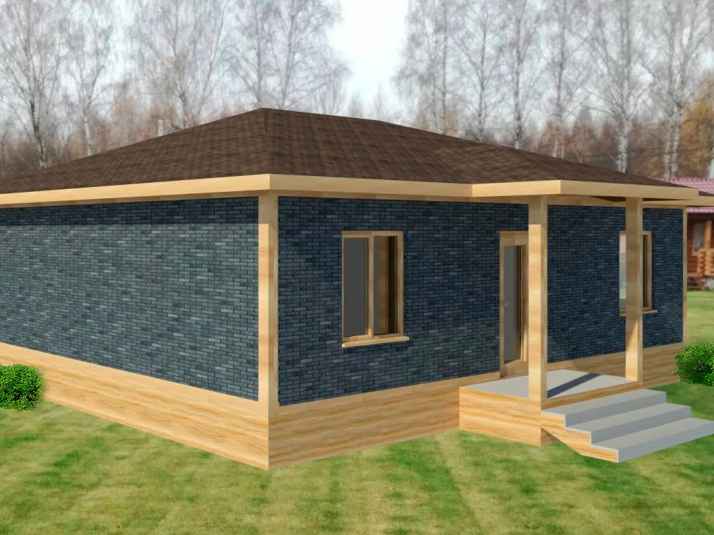 Одноэтажный дом Лада