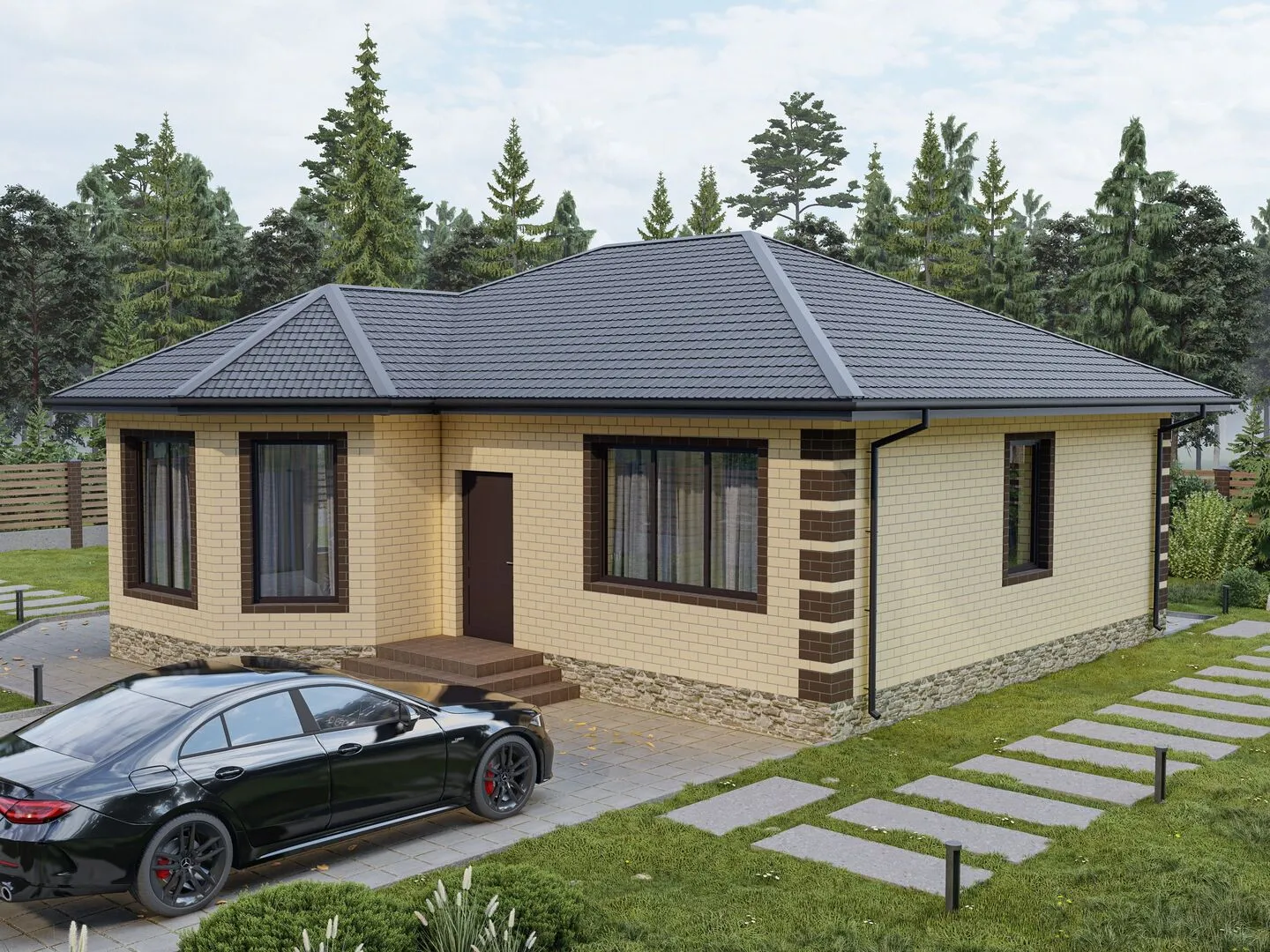 Дом с эркером Б039