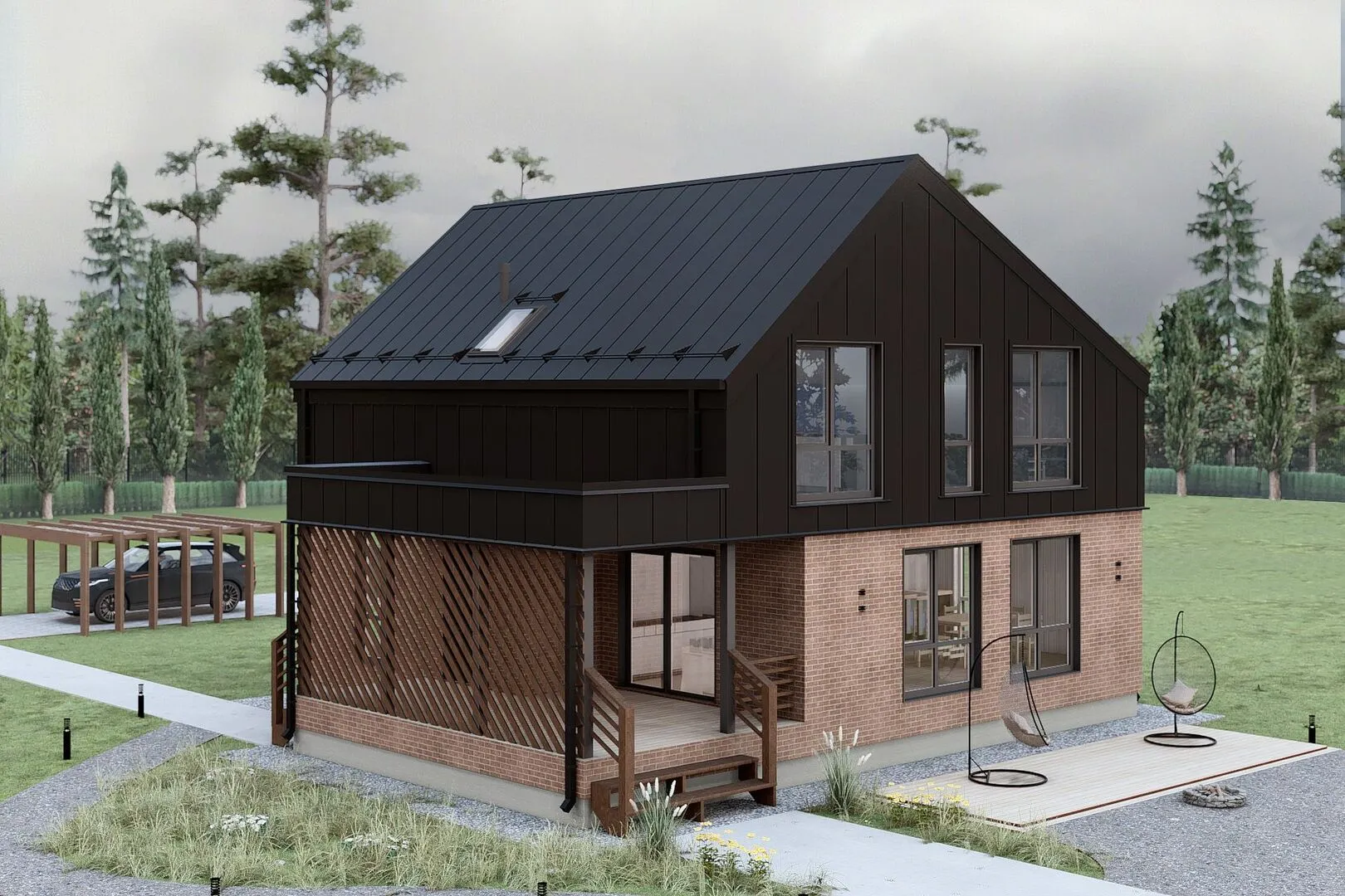 Двухэтажный барнхаус Лаг-ОМ - 218