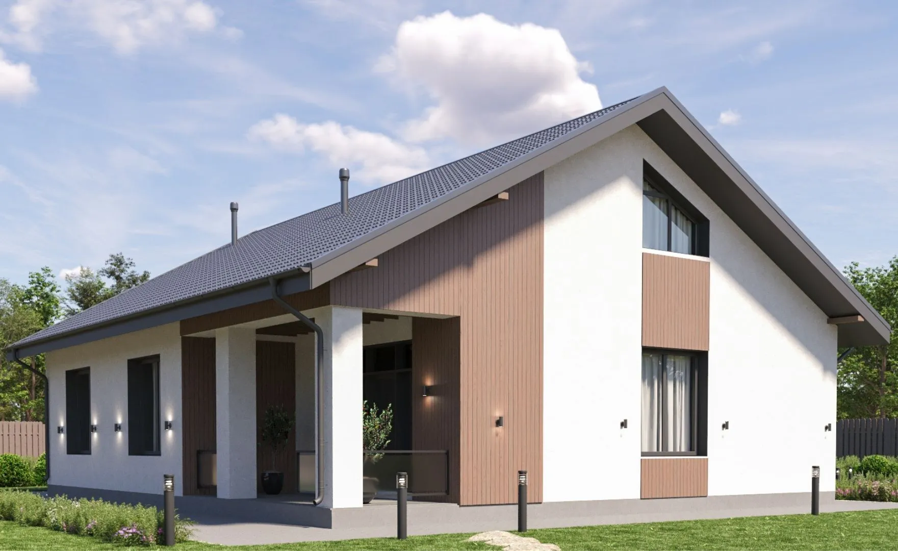 Дом с мансардным этажом 