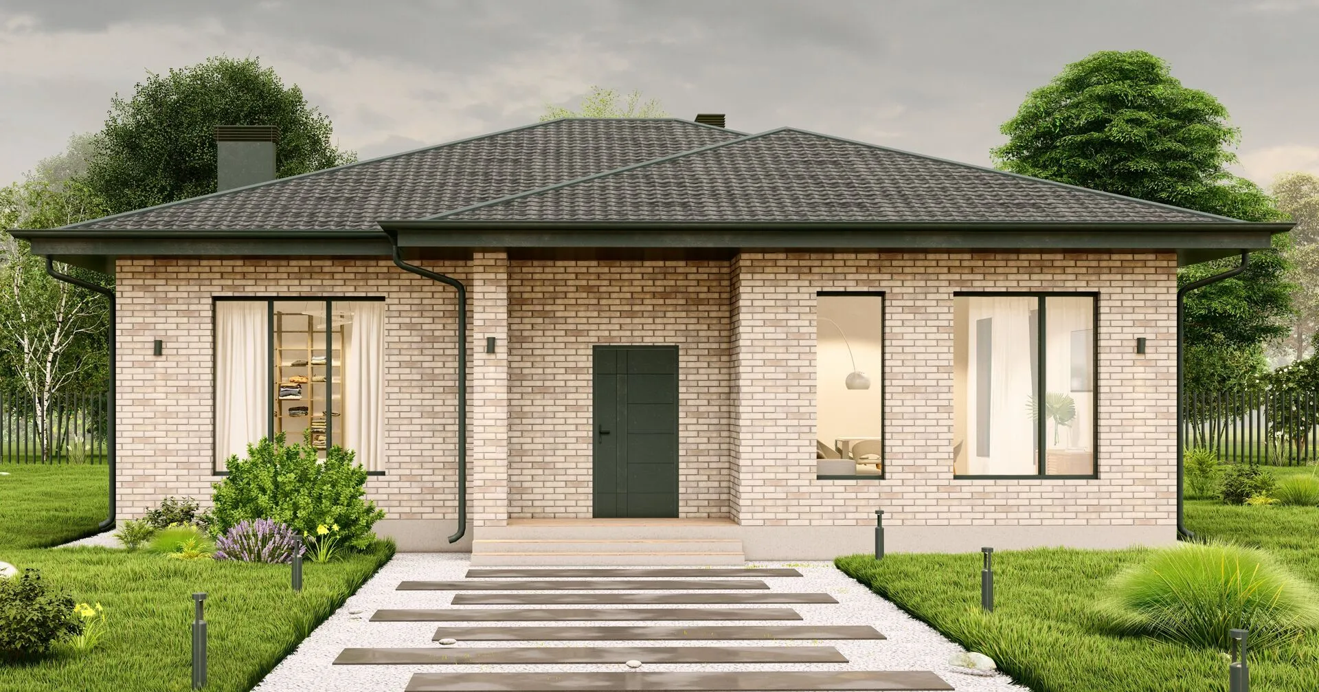 Одноэтажный дом LV-114