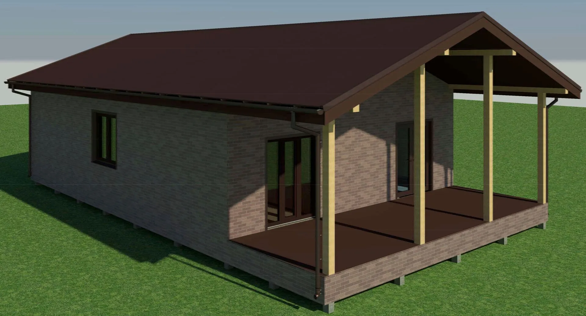 Одноэтажный дом 108м2