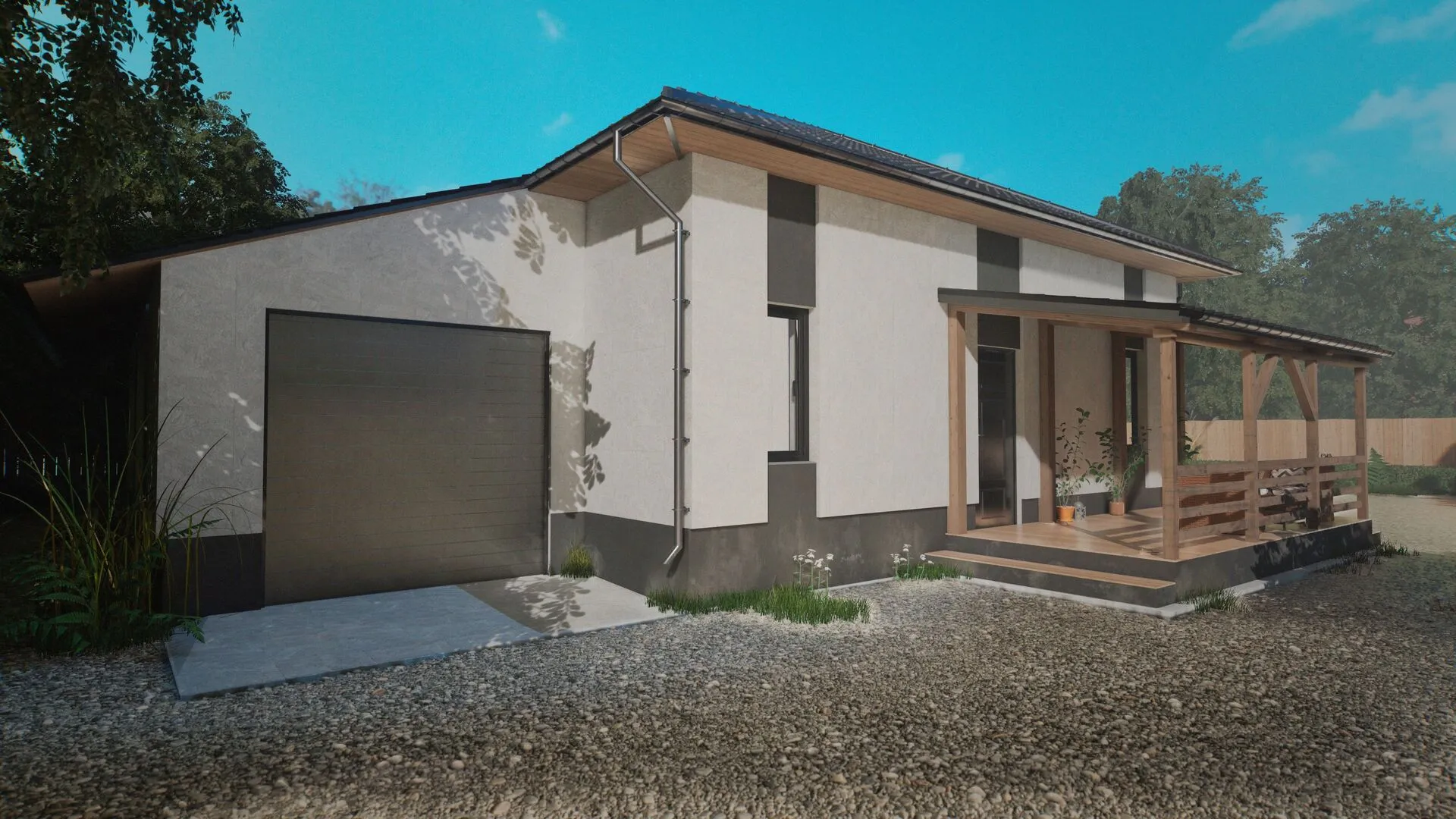 Одноэтажный жилой дом 