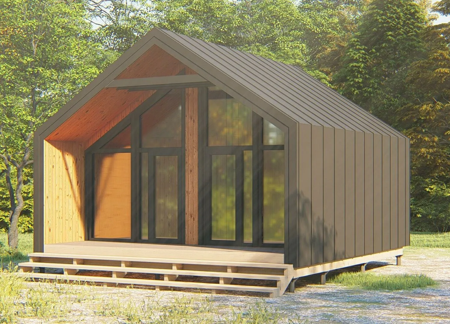 Каркасный дом 6х6,5м