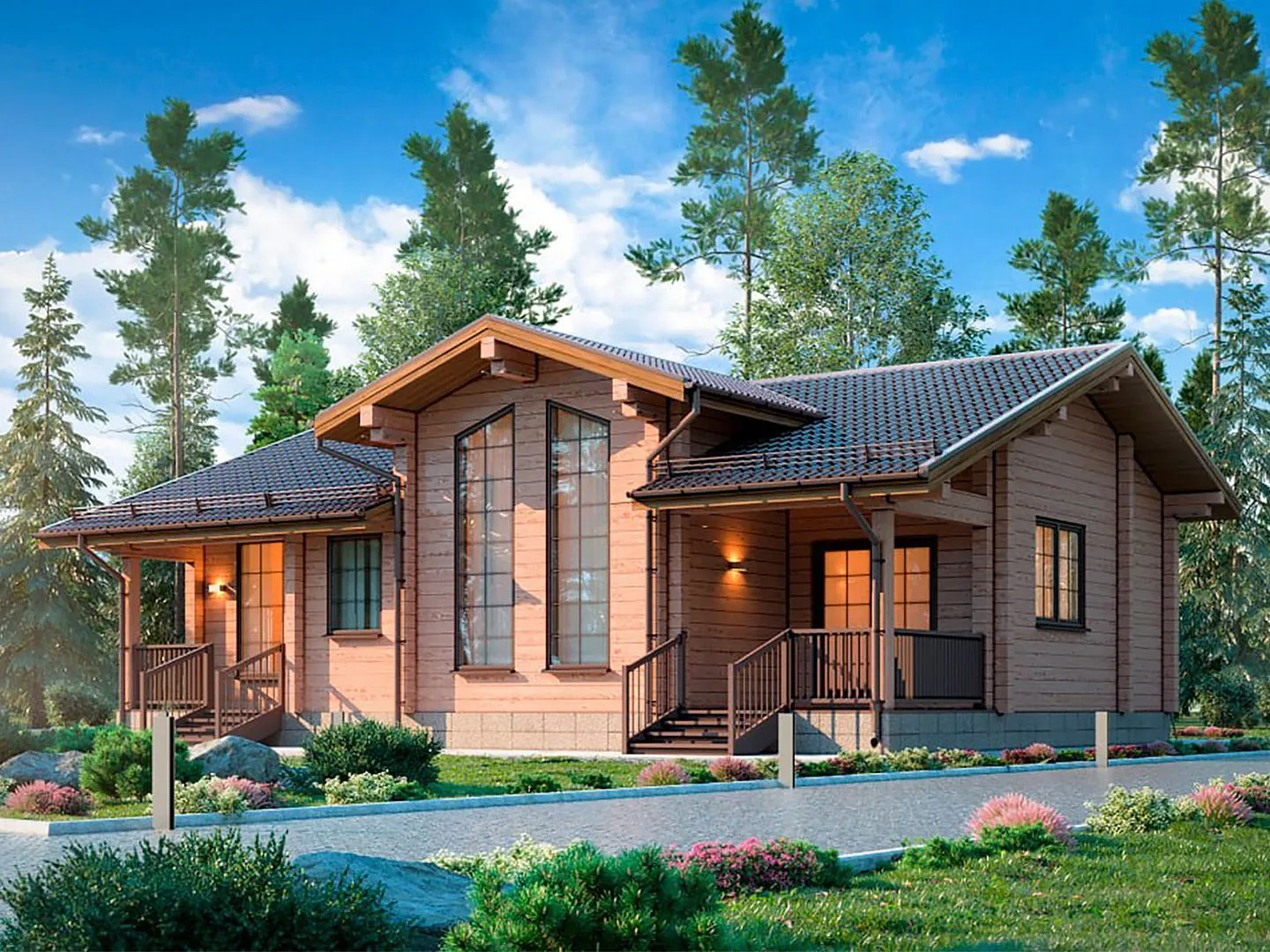 Одноэтажный дом Фюссен 9,3х12.5