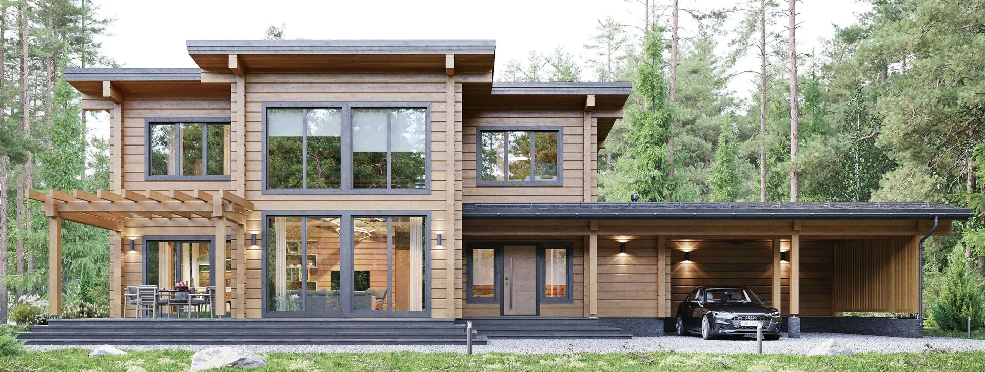 Дом из клееного бруса Хуппер