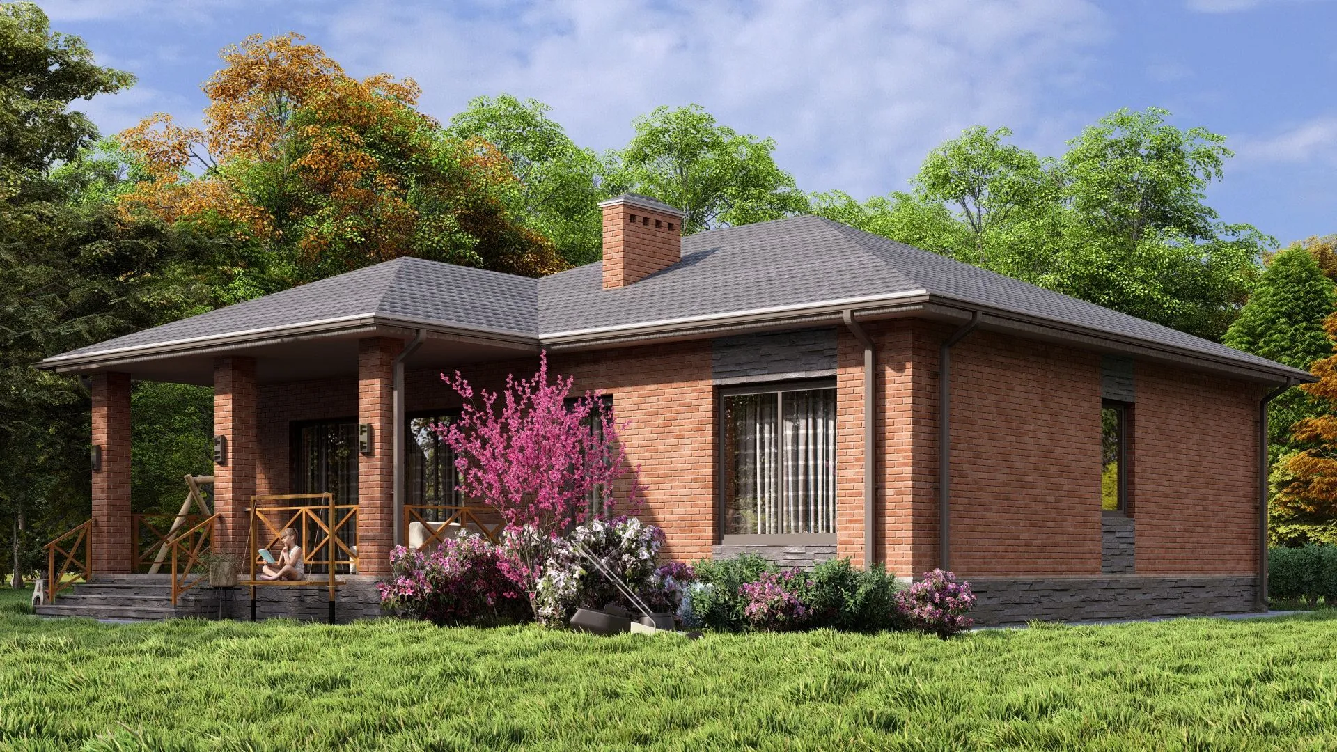 Одноэтажный дом АС87/ОД-123,2/24