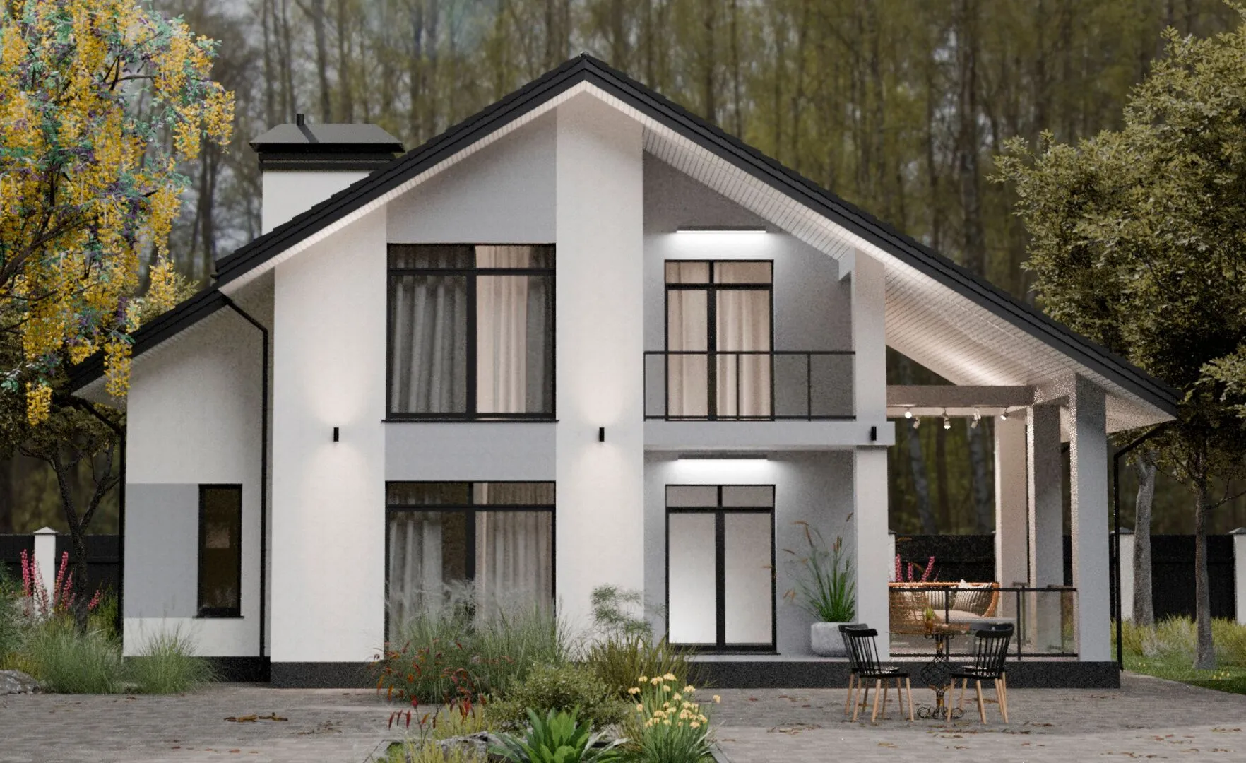 Загородный двухэтажный дом Проект 11-К