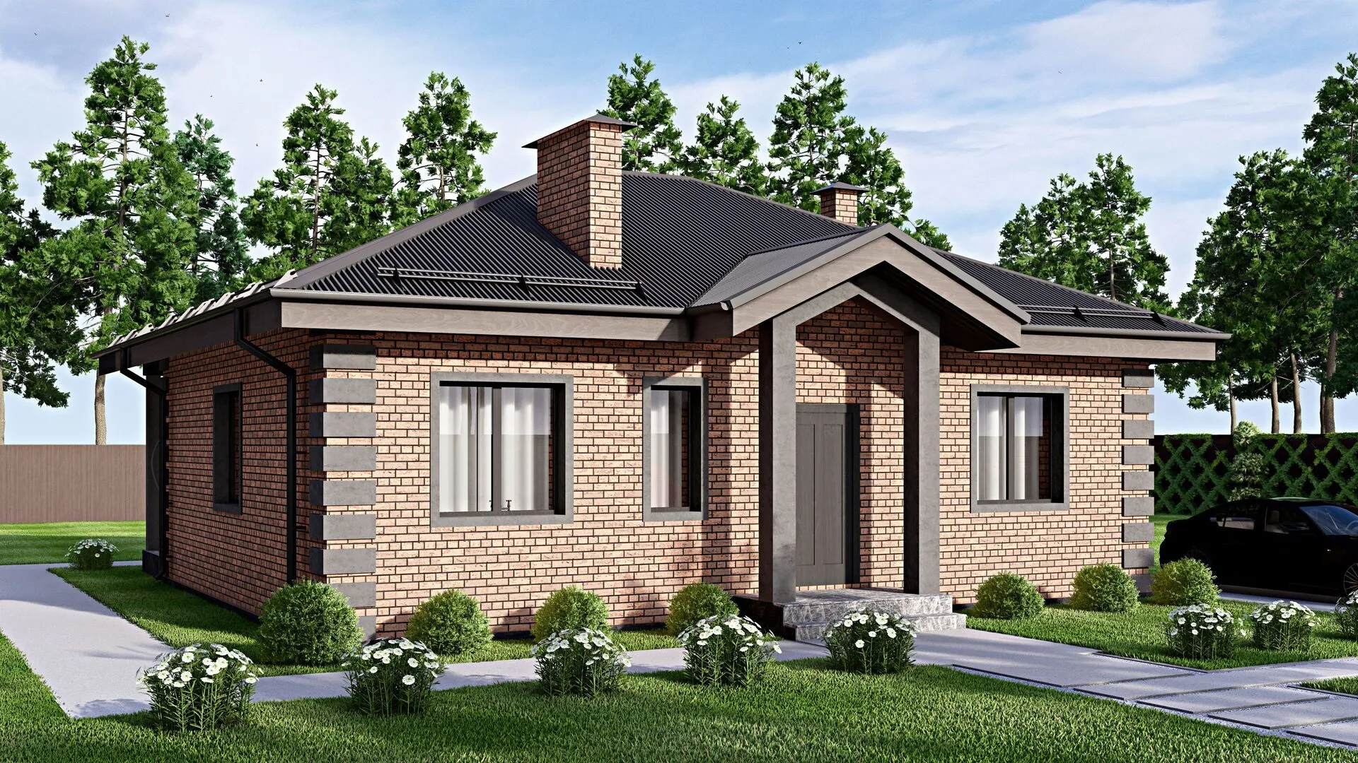 Одноэтажный дом 