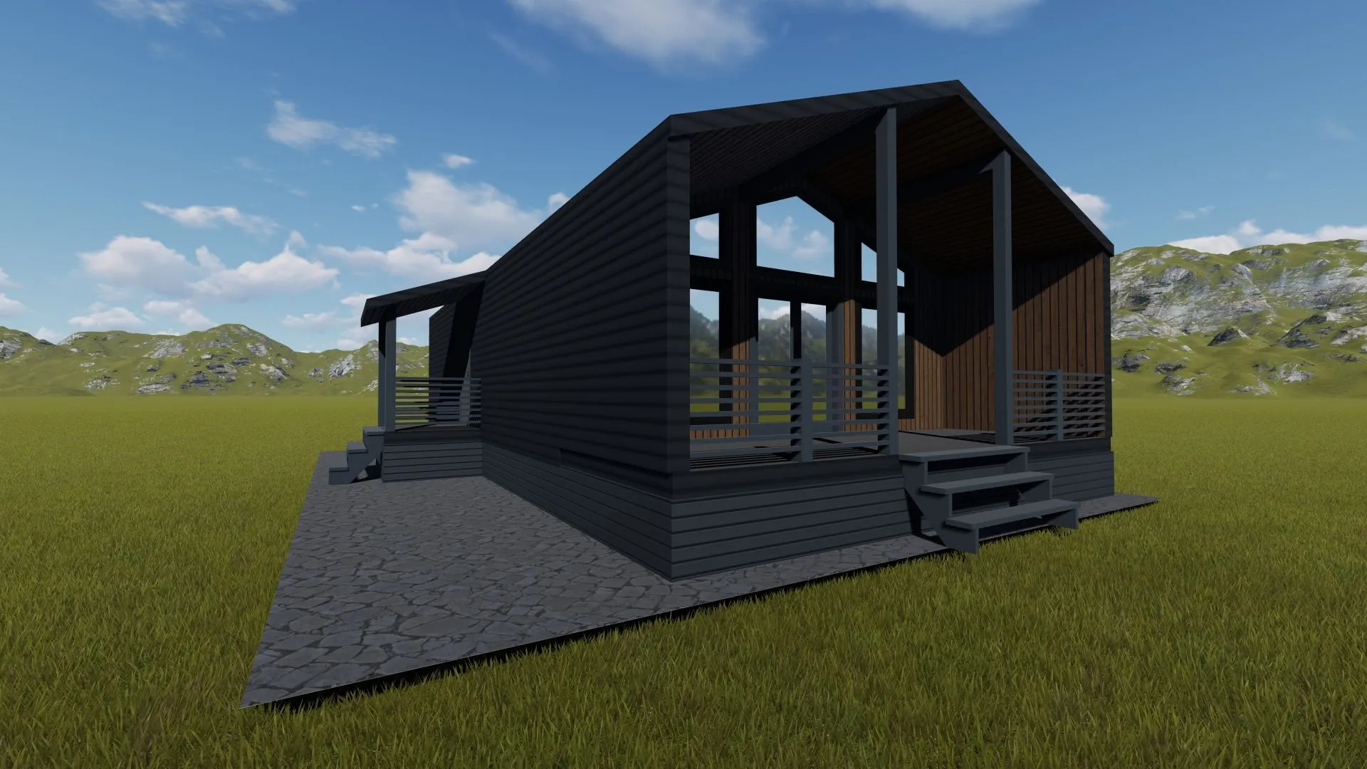 Деревянный дом Барнхаус 74