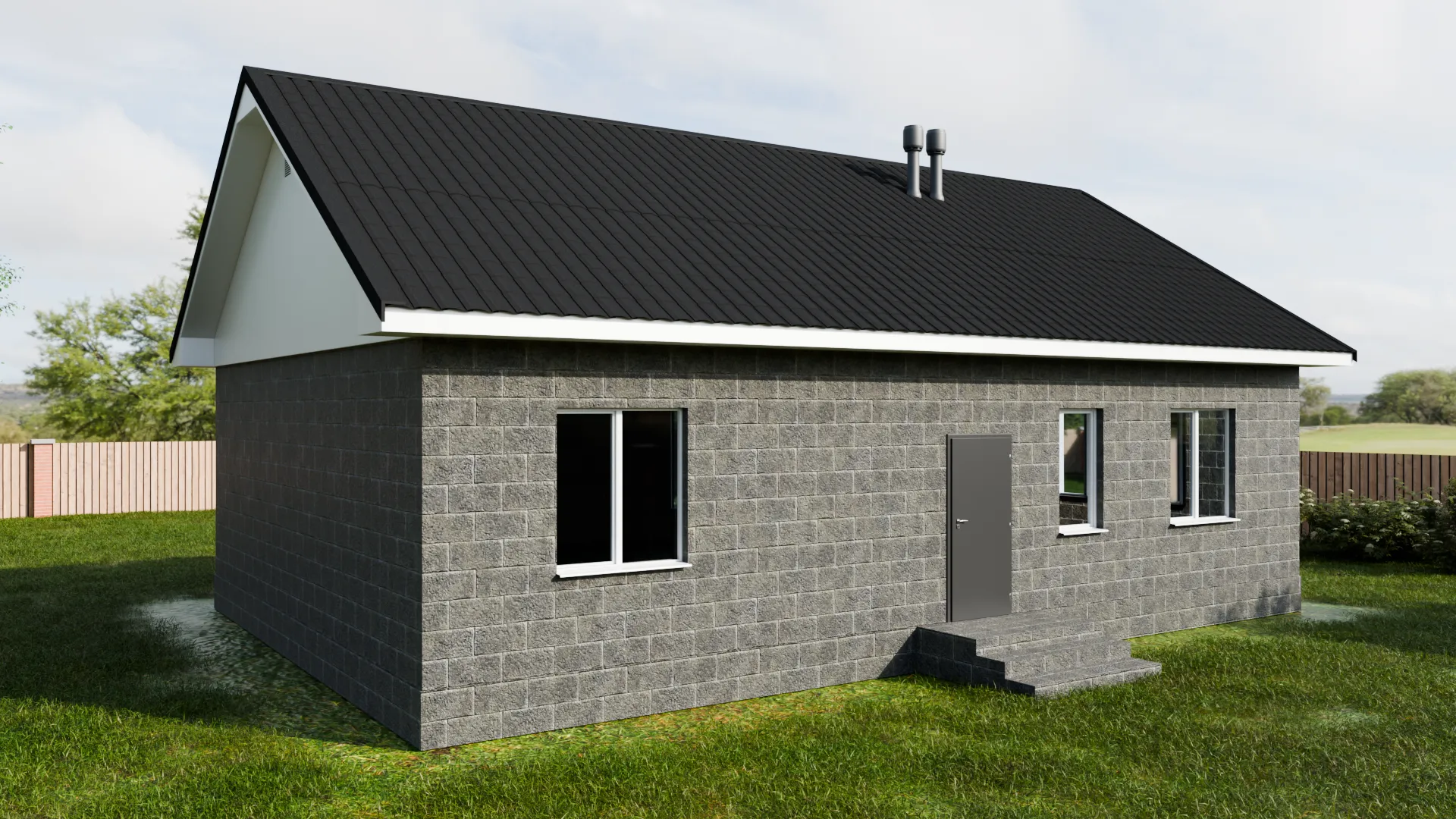 Жилой одноэтажный дом 