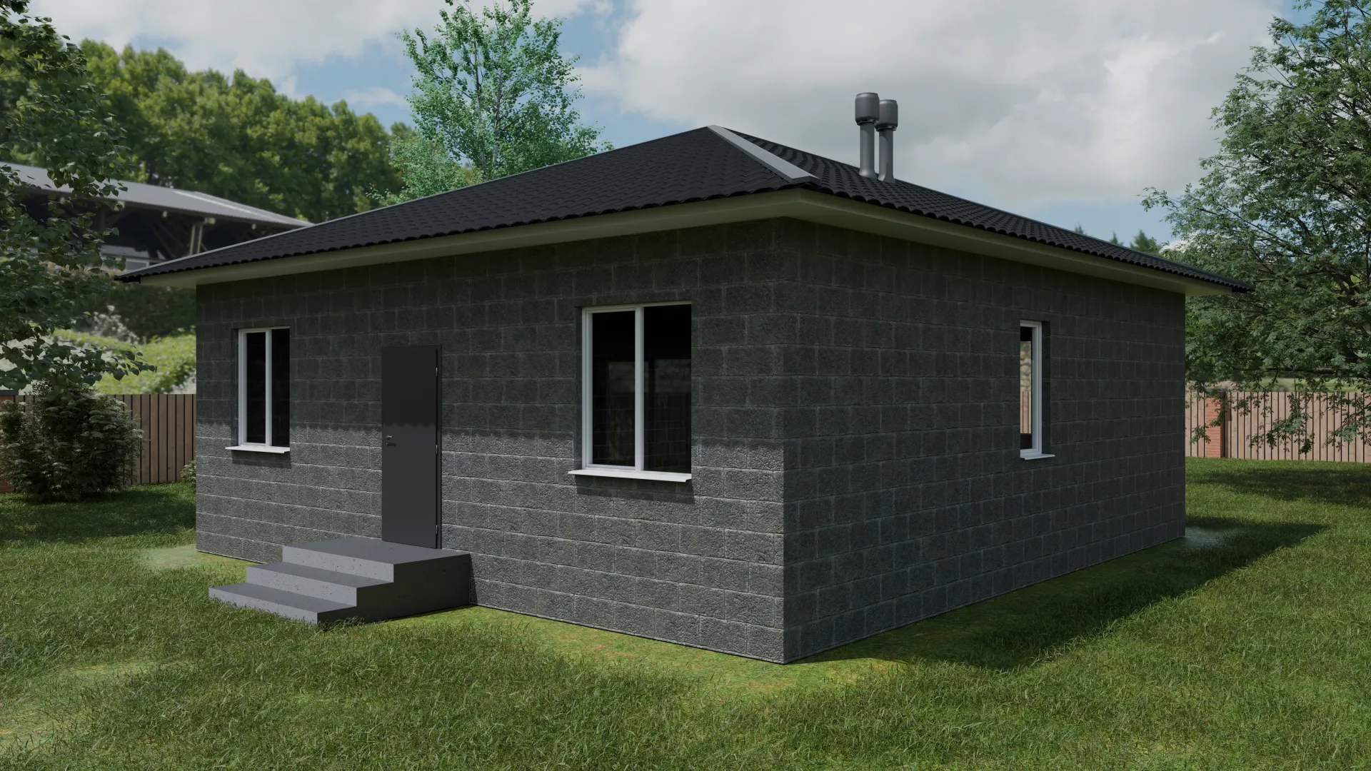 Жилой одноэтажный дом 